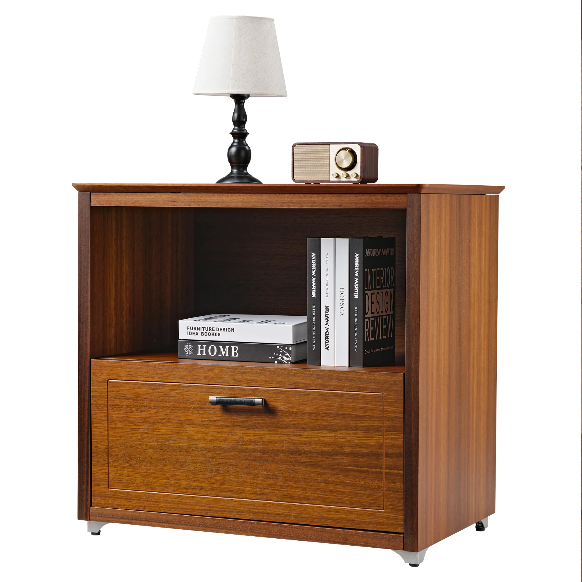 29'' Display File Storage Cabinet, Dark Walnut - Image 7