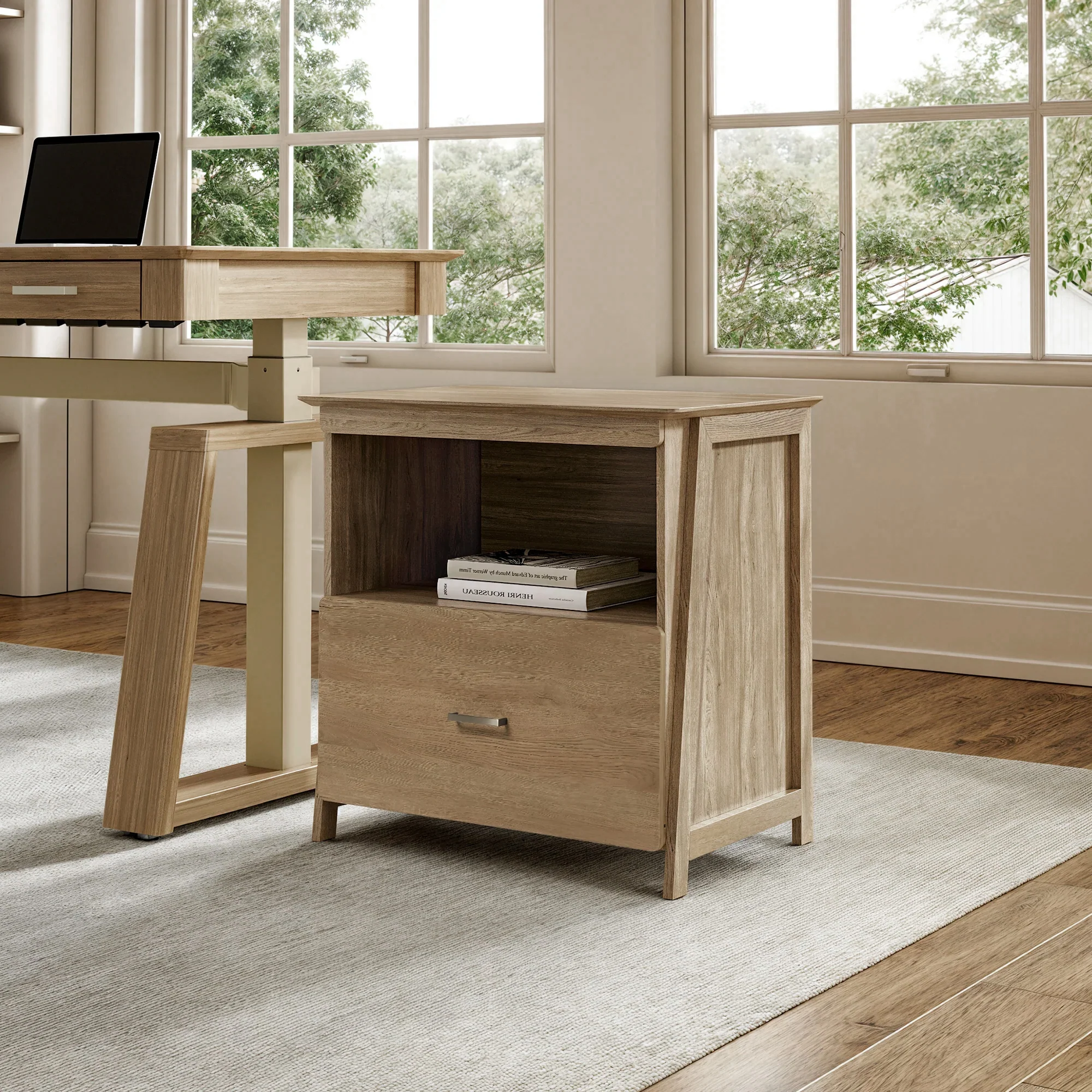 Ark EL, 29" Display File Storage Cabinet, Oak - Image 3