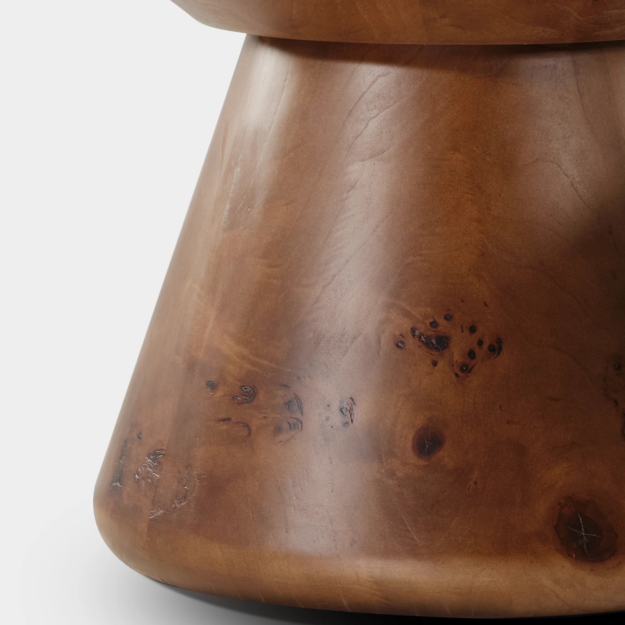 43" Brown Round Coffee Table Set of 2 - Image 11