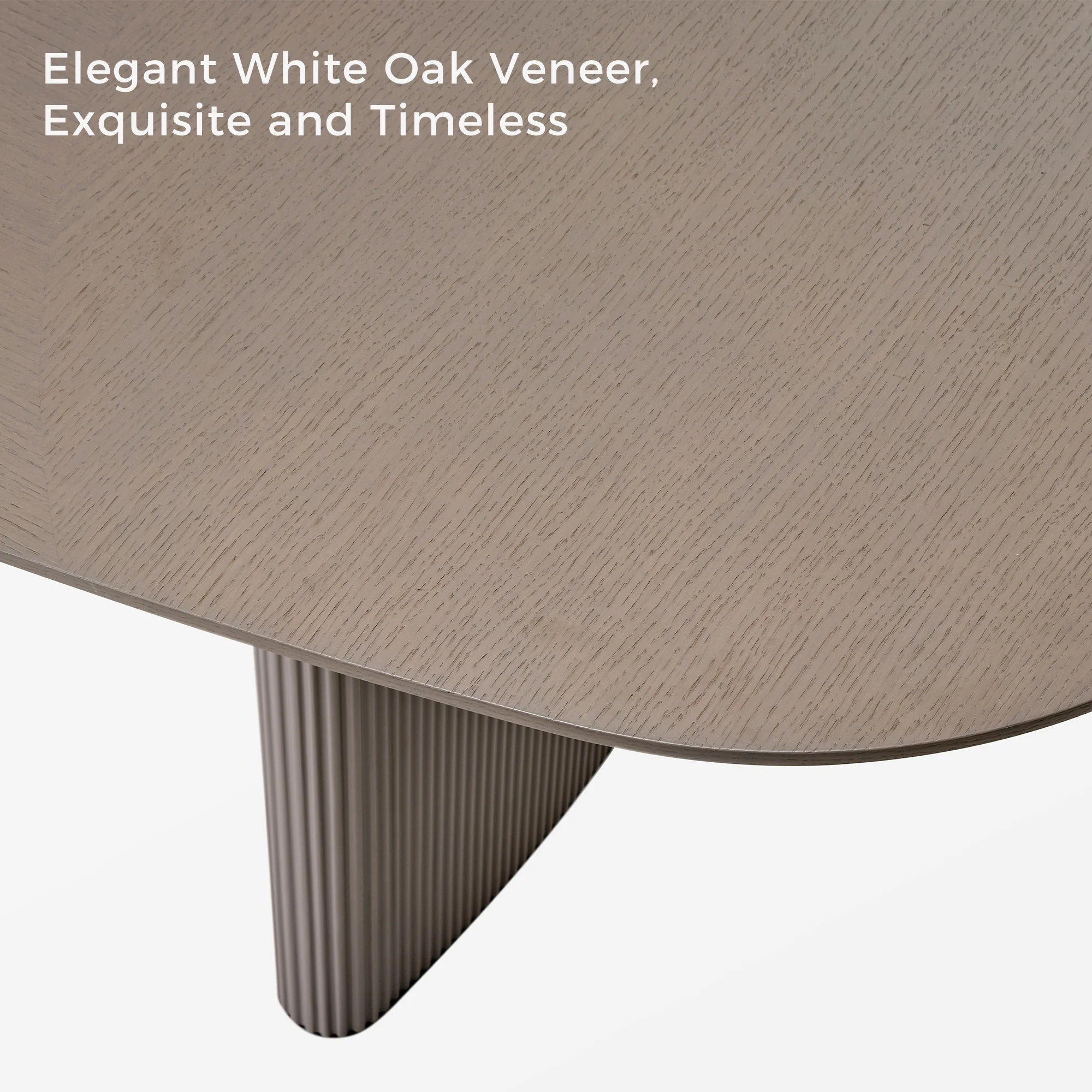 Stella, 86.06" Oval Dining Table, Gray - Image 8