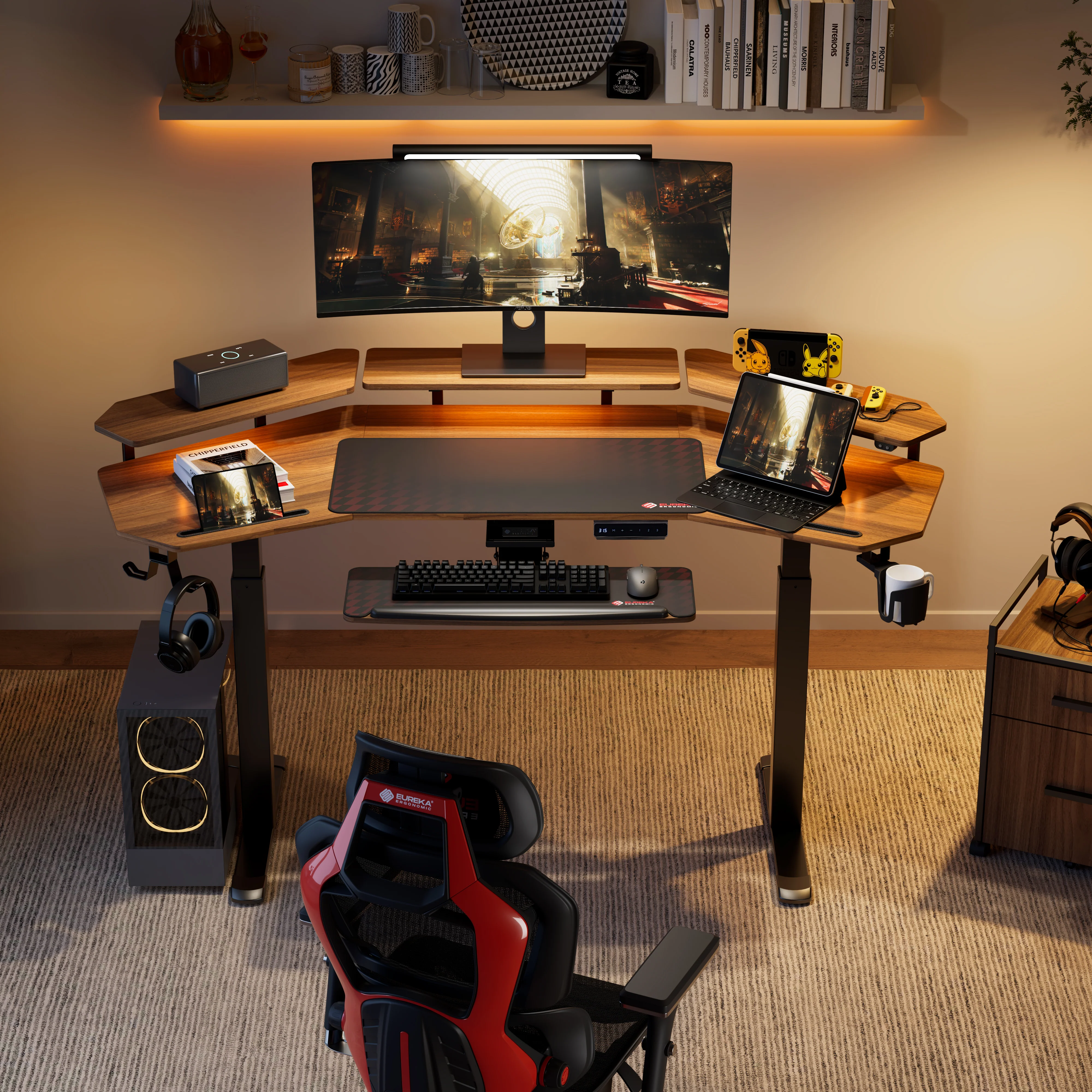 Aero Pro Wing-Shaped Standing Desk (72"x23") - Image 15