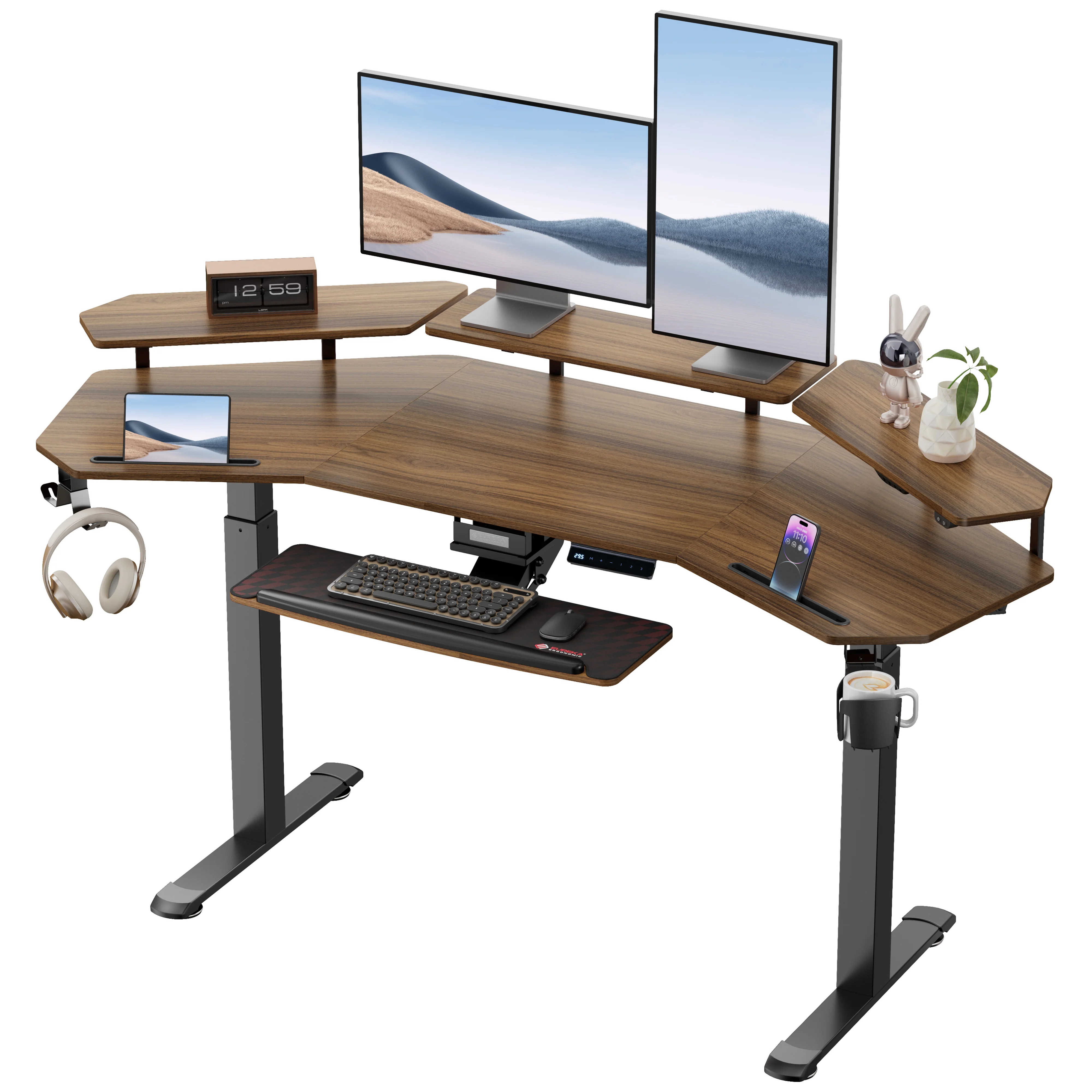 Aero Pro Wing-Shaped Standing Desk (72"x23") - Image 16