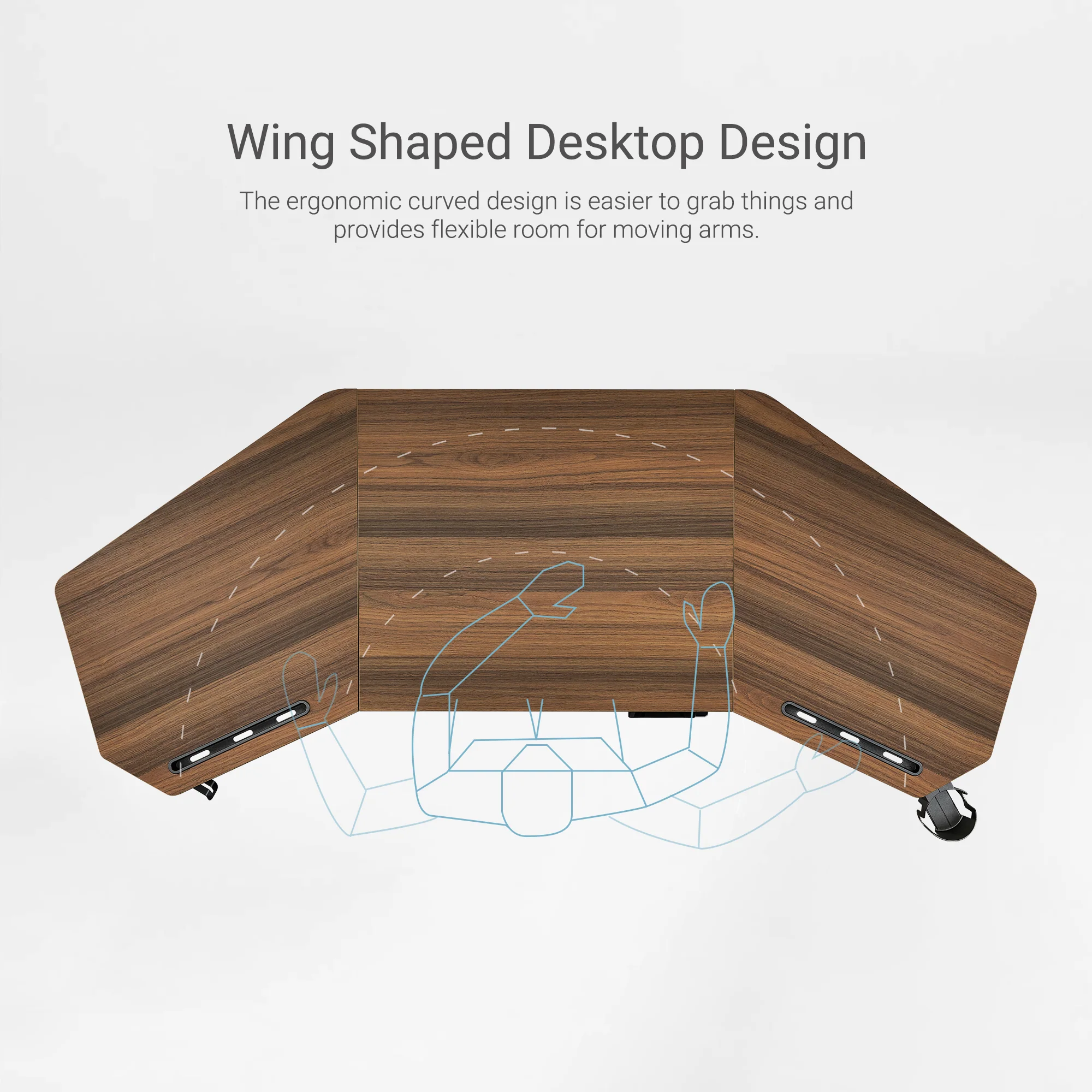 Aero Pro Wing-Shaped Standing Desk (72"x23") - Image 18