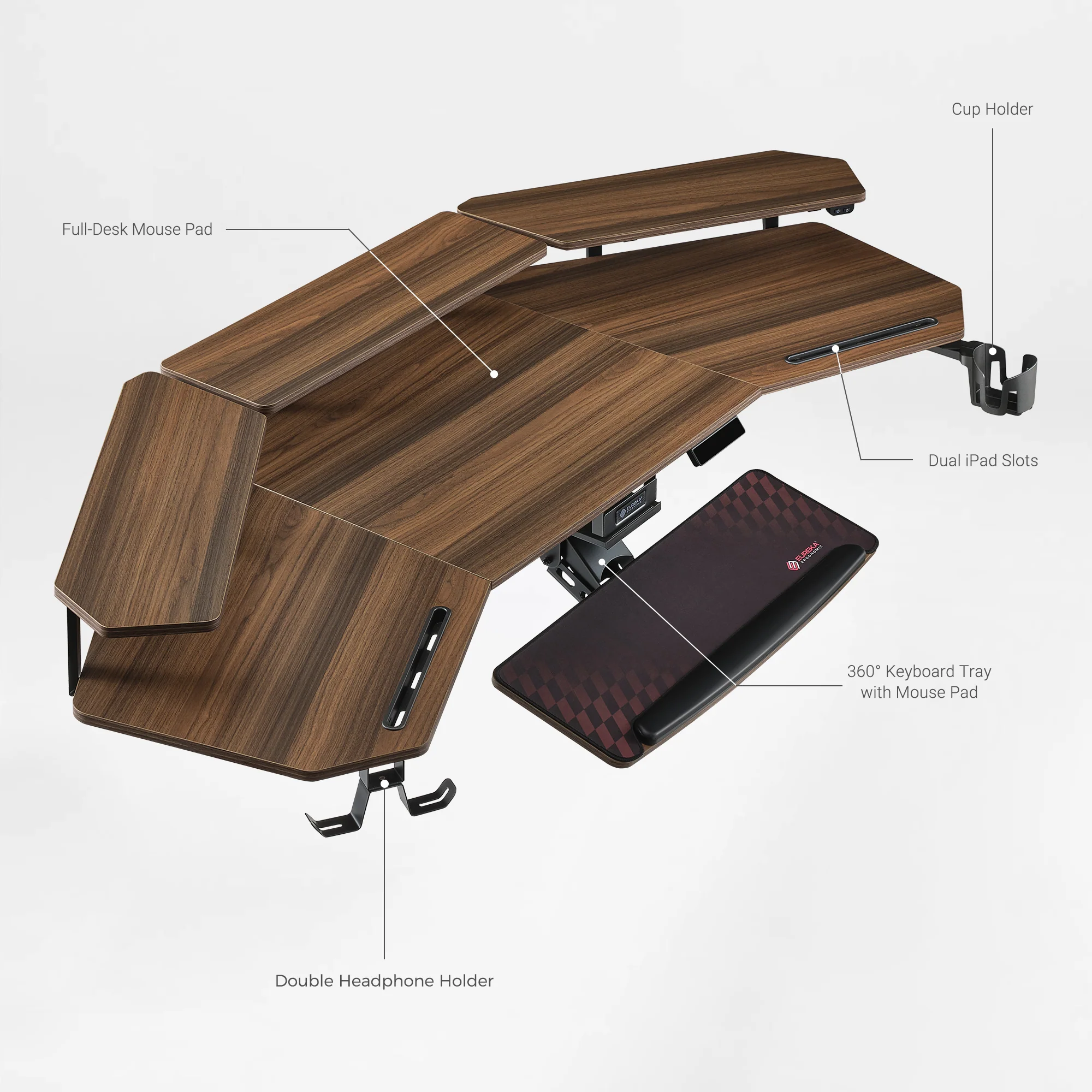 Aero Pro Wing-Shaped Standing Desk (72"x23") - Image 19