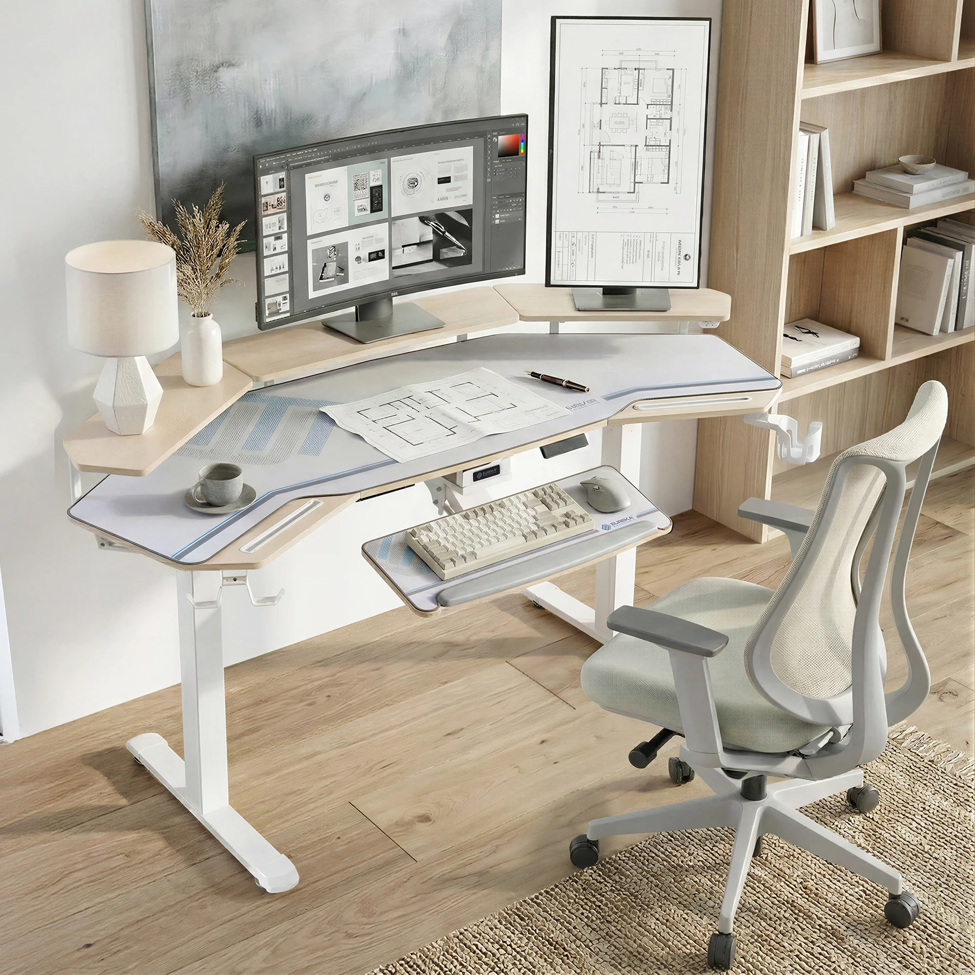 Aero Pro Wing-Shaped Standing Desk (72"x23") - Image 27