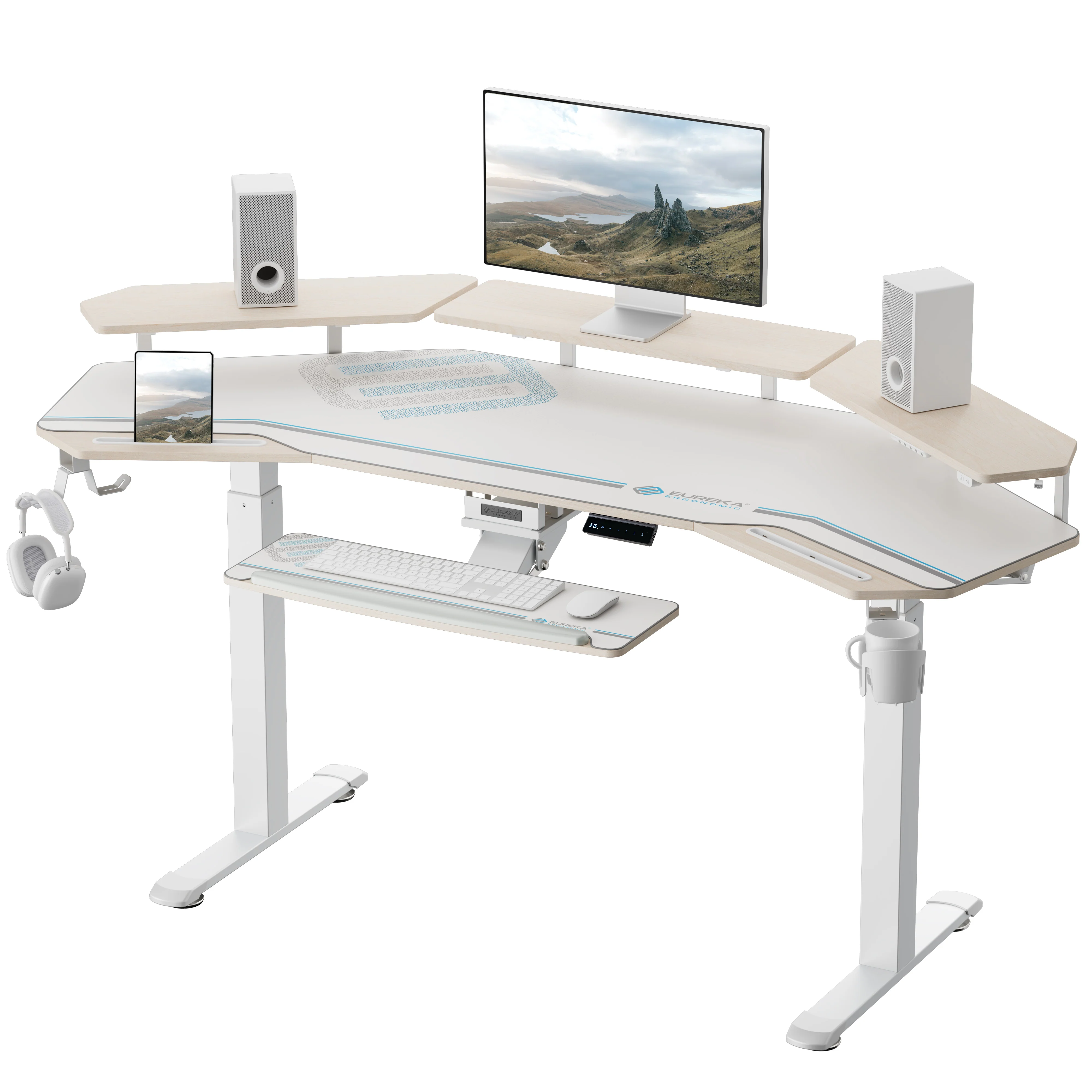 Aero Pro Wing-Shaped Standing Desk (72"x23") - Image 28