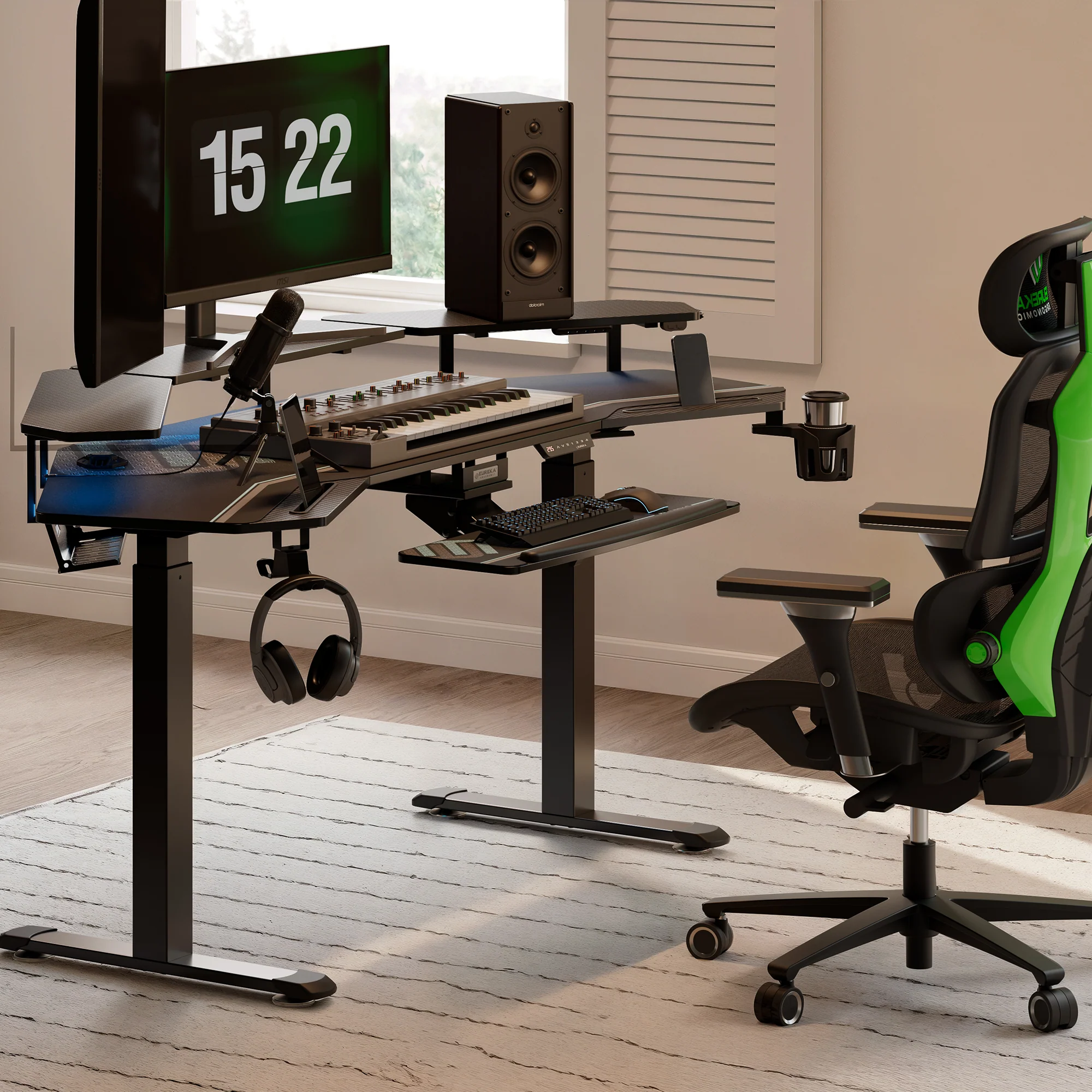 Aero Pro Wing-Shaped Standing Desk (72"x23") - Image 3