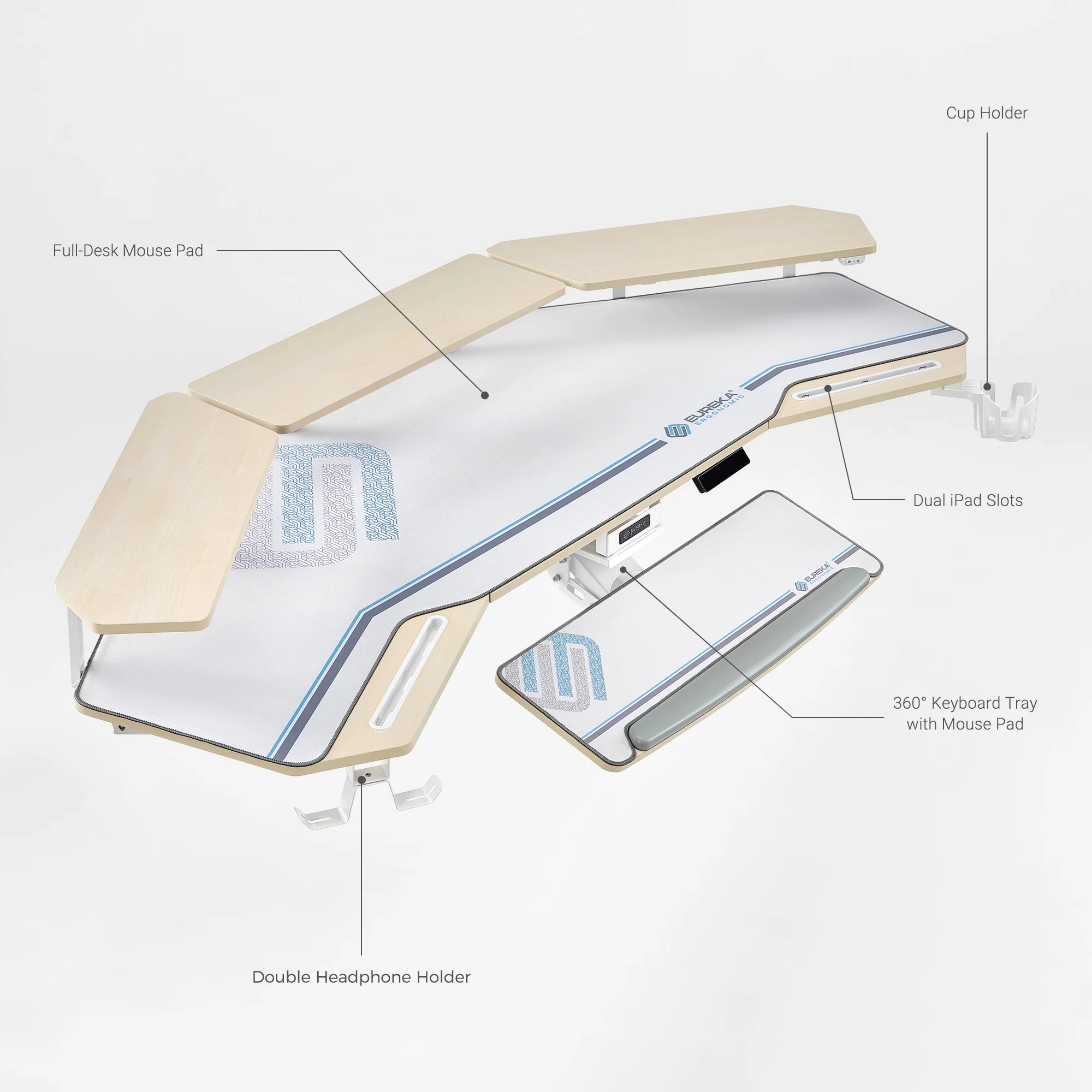 Aero Pro Wing-Shaped Standing Desk (72"x23") - Image 31