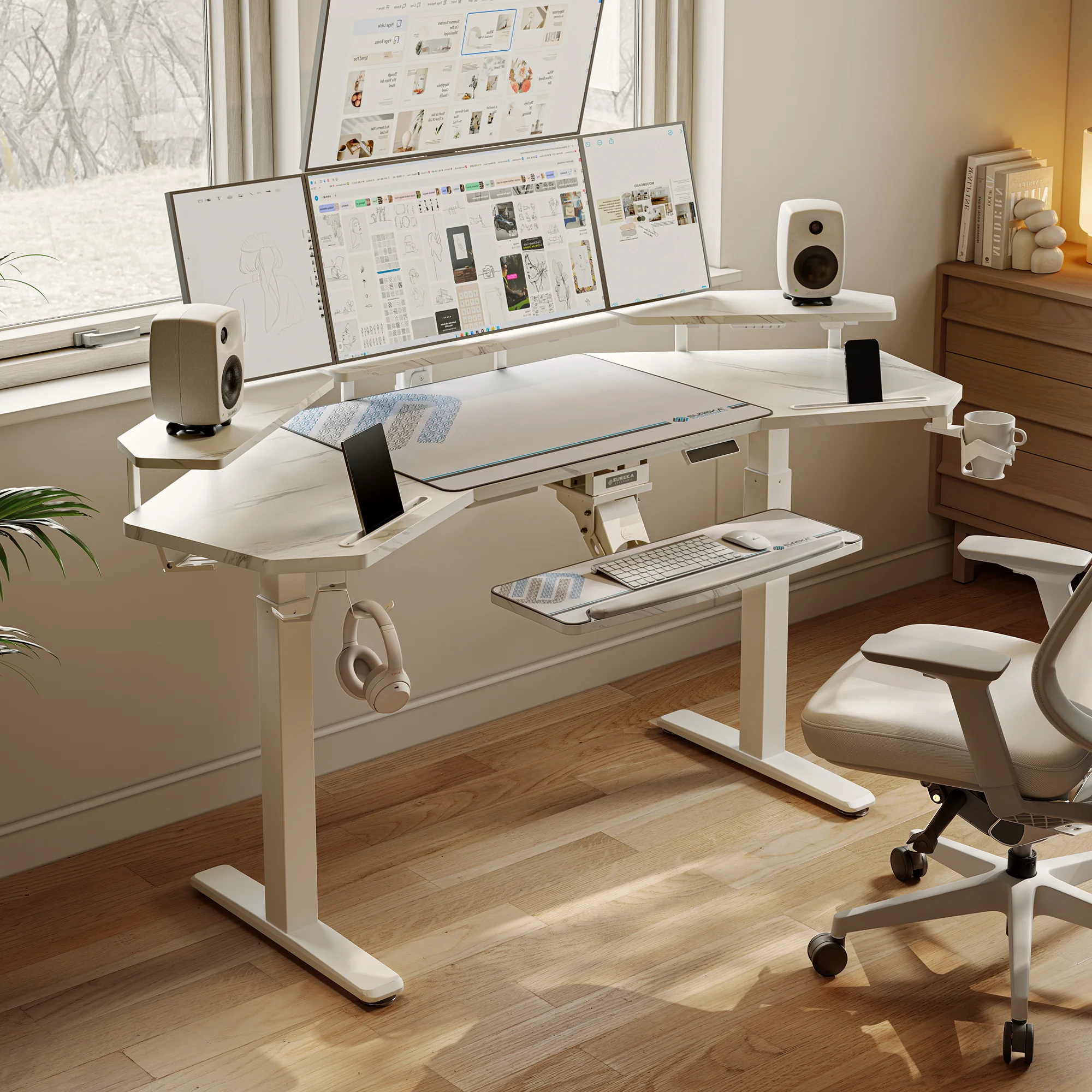 Aero Pro Wing-Shaped Standing Desk (72"x23") - Image 39