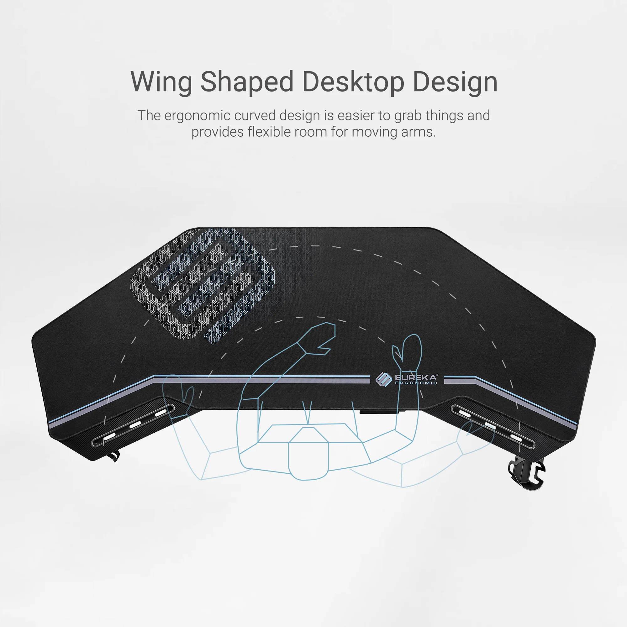 Aero Pro Wing-Shaped Standing Desk (72"x23") - Image 4