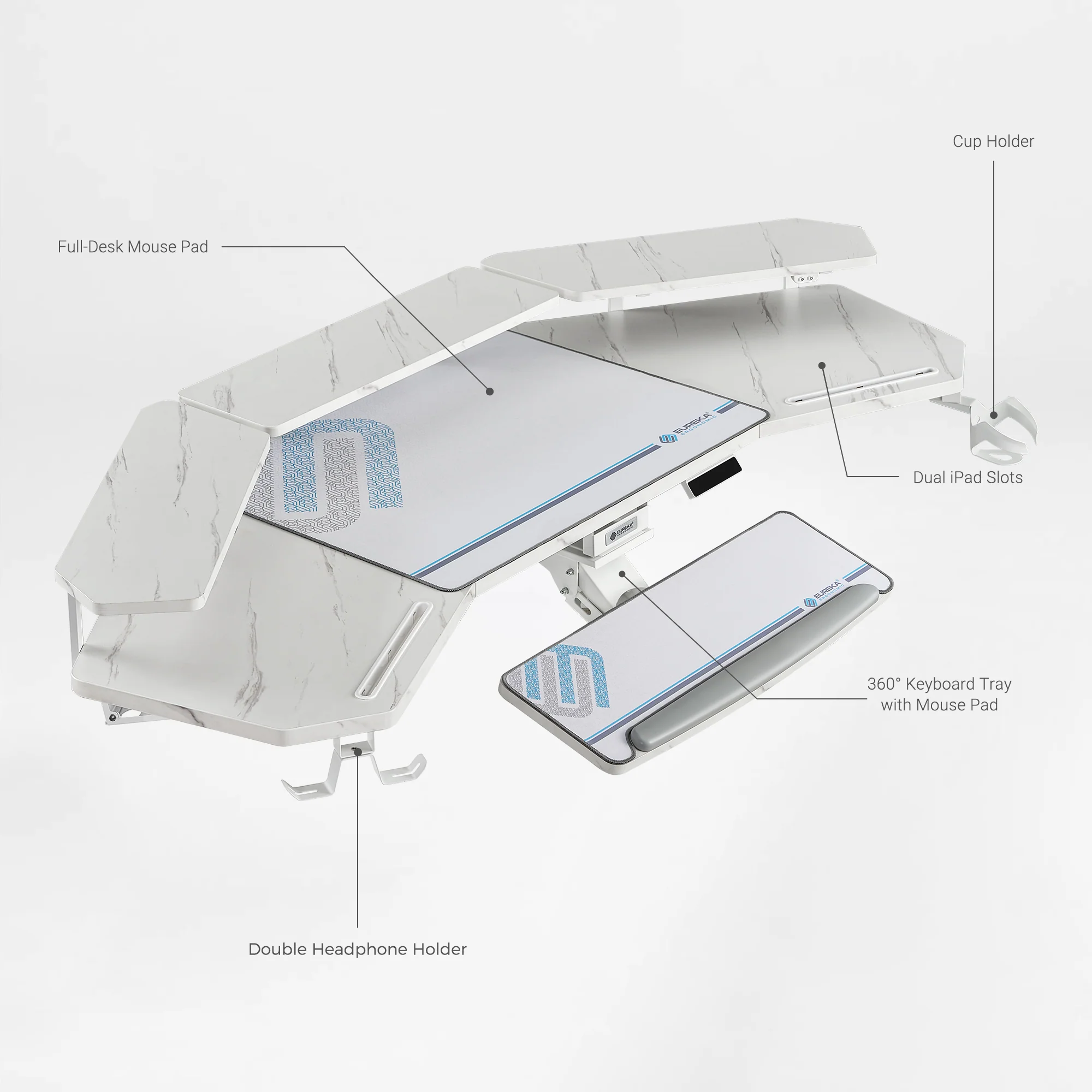 Aero Pro Wing-Shaped Standing Desk (72"x23") - Image 42
