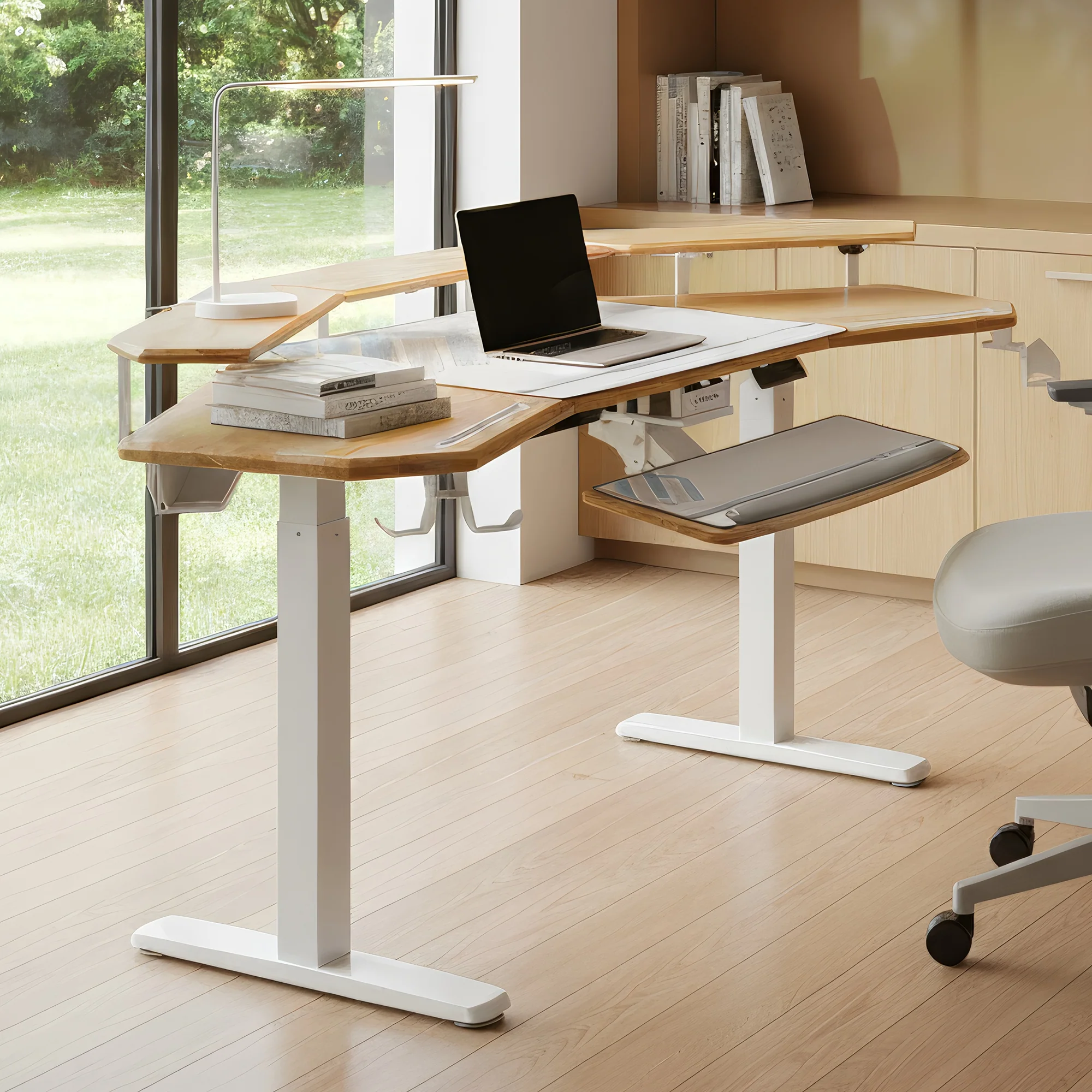 Aero Pro Wing-Shaped Standing Desk (72"x23") - Image 48