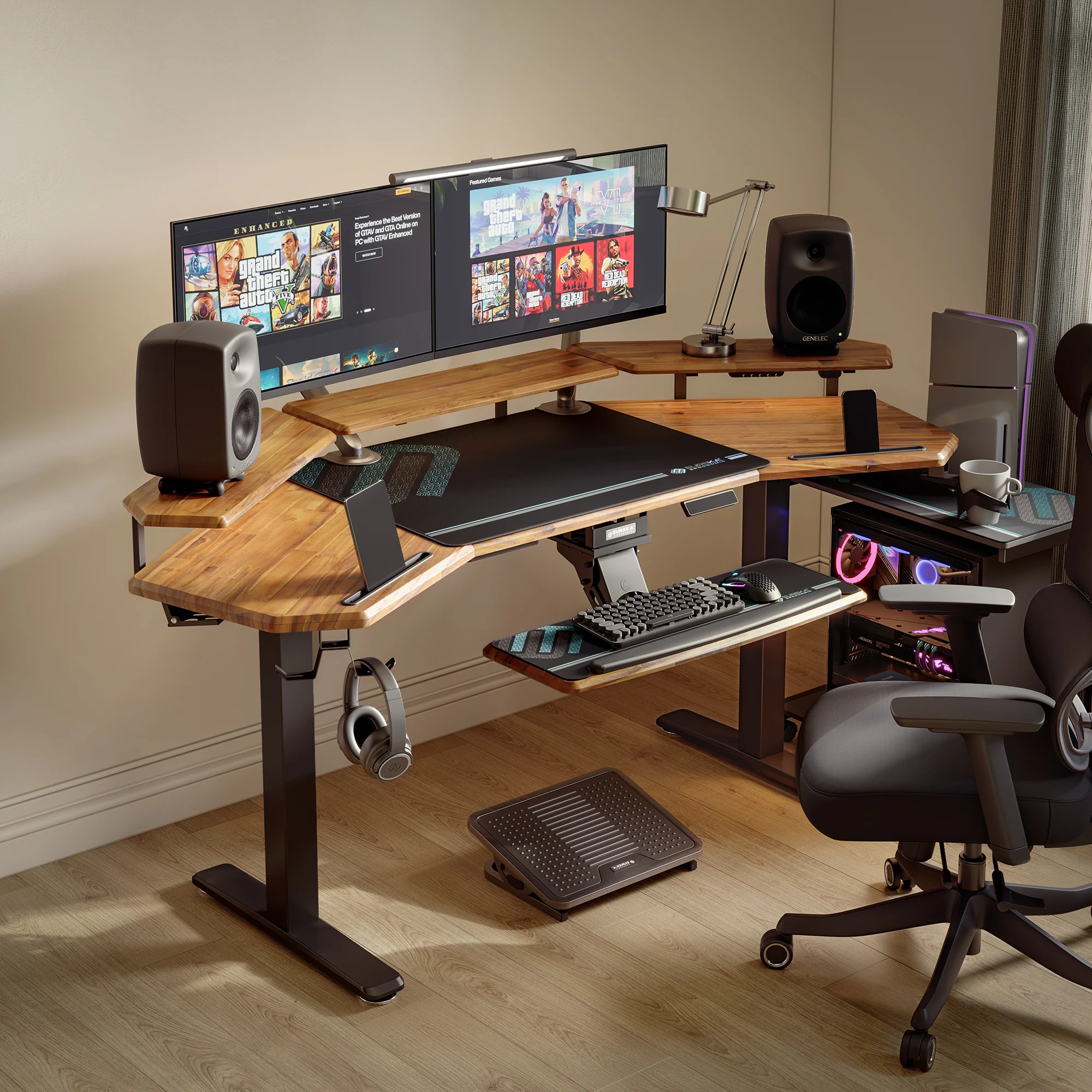 Aero Pro Wing-Shaped Standing Desk (72"x23") - Image 58