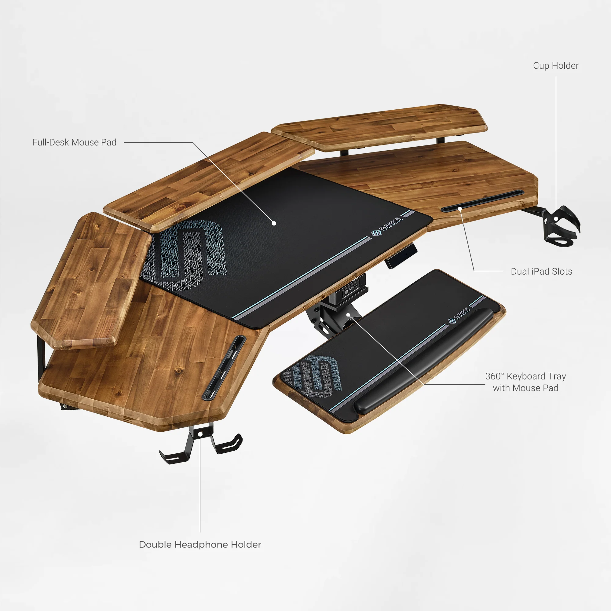 Aero Pro Wing-Shaped Standing Desk (72"x23") - Image 62