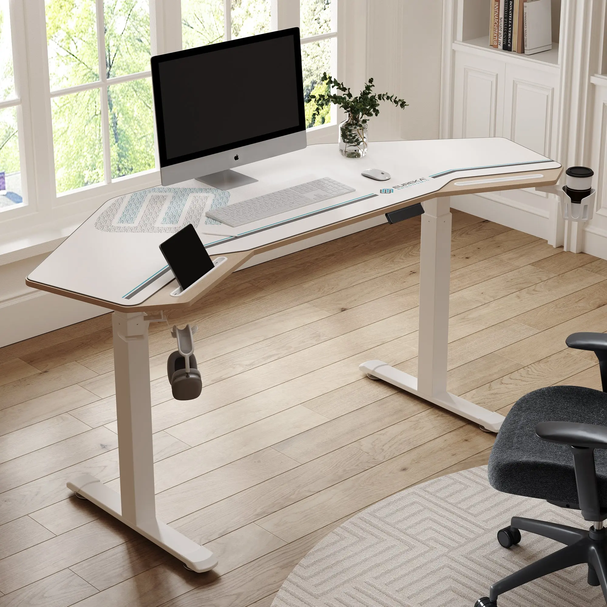 Aero Pro Wing-Shaped Standing Desk (72"x23") - Image 68