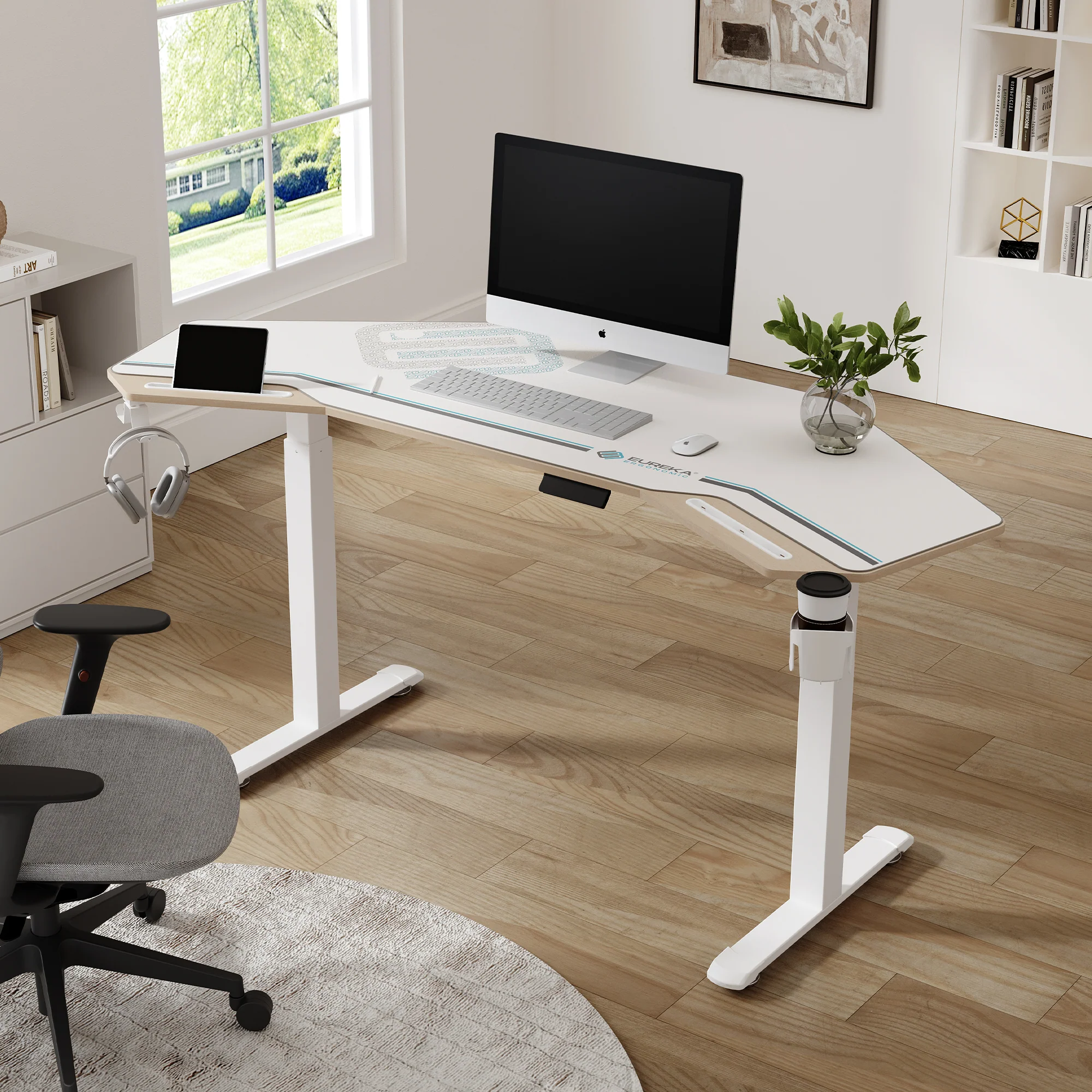 Aero Pro Wing-Shaped Standing Desk (72"x23") - Image 69