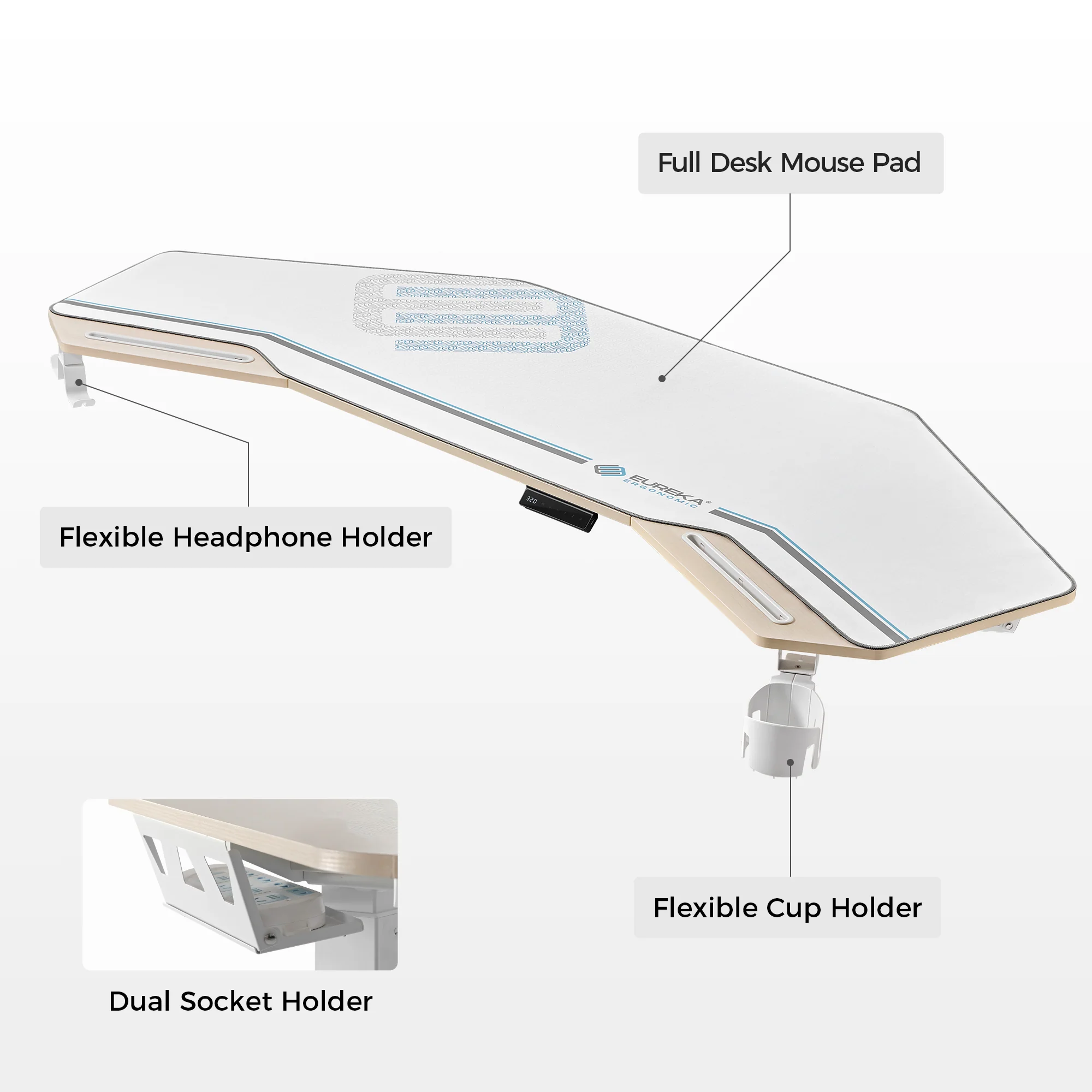 Aero Pro Wing-Shaped Standing Desk (72"x23") - Image 70