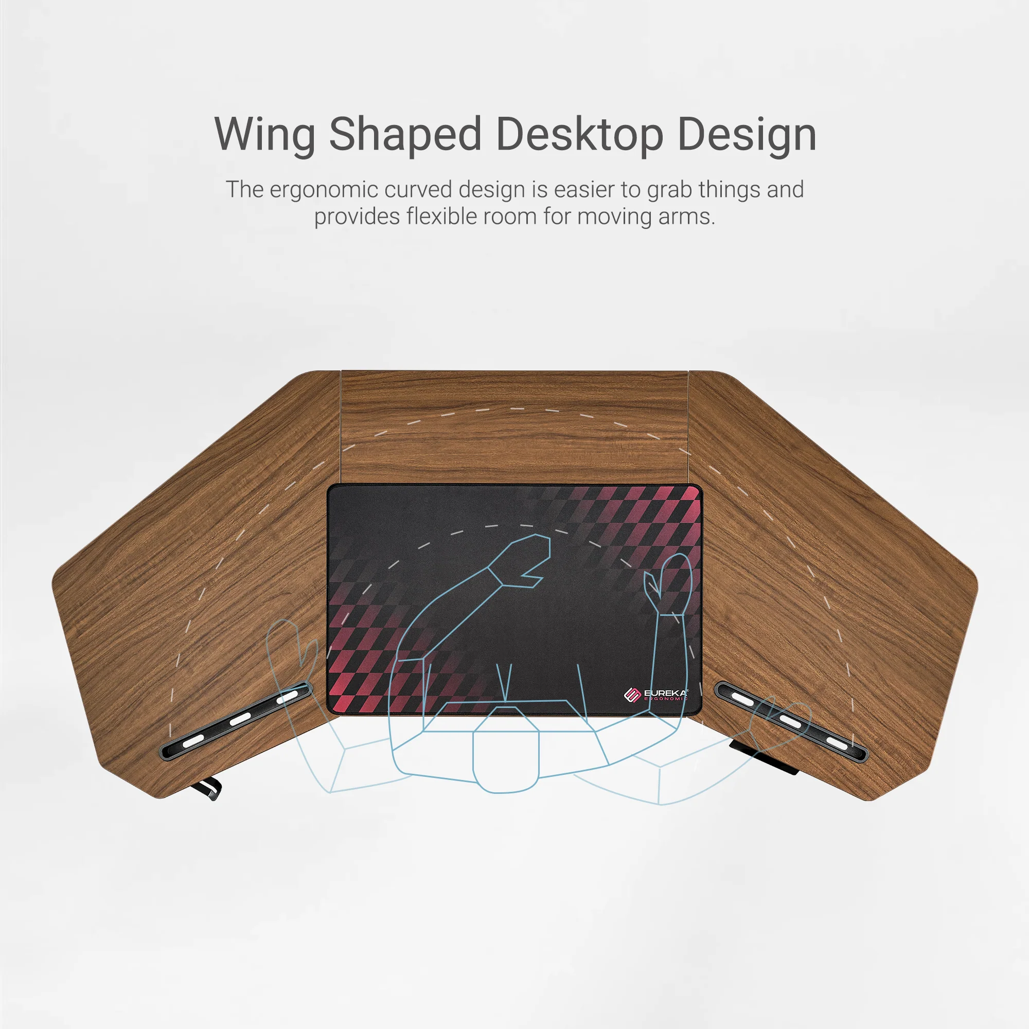 Aero Pro Wing Shaped Standing Desk (63"x23") - Image 28