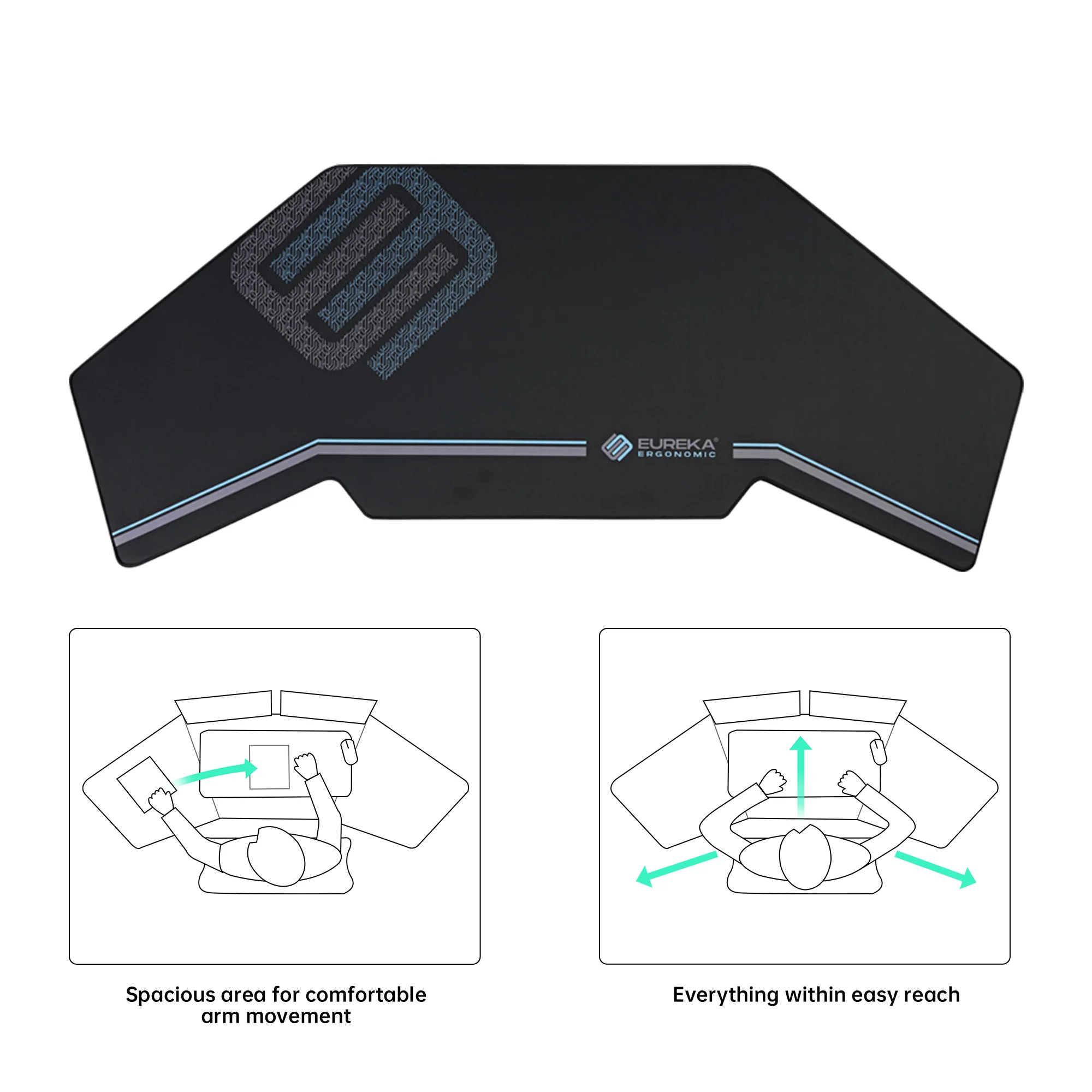 Aero Pro Wing Shaped Standing Desk (63"x23") - Image 3