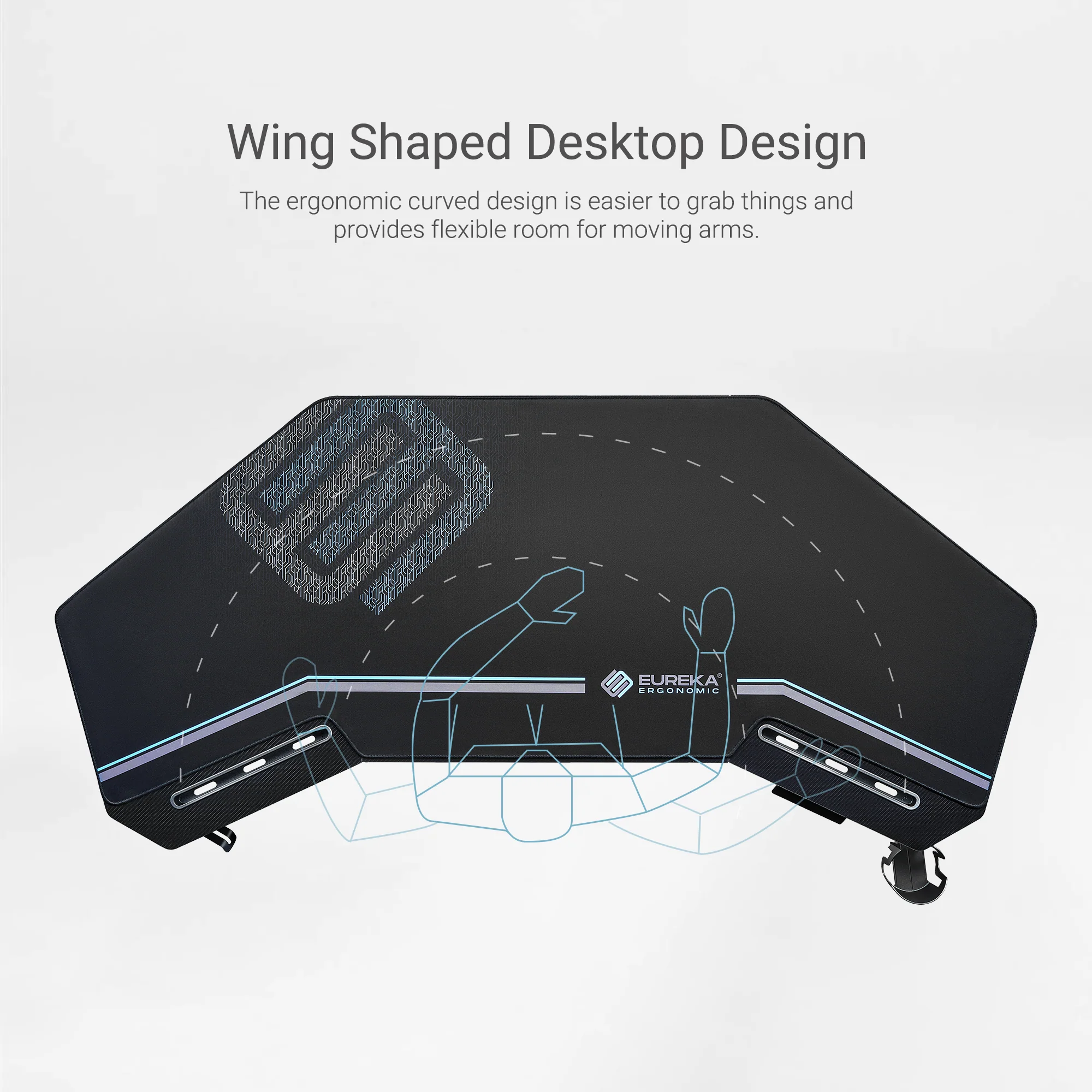 Aero Pro Wing Shaped Standing Desk (63"x23") - Image 39