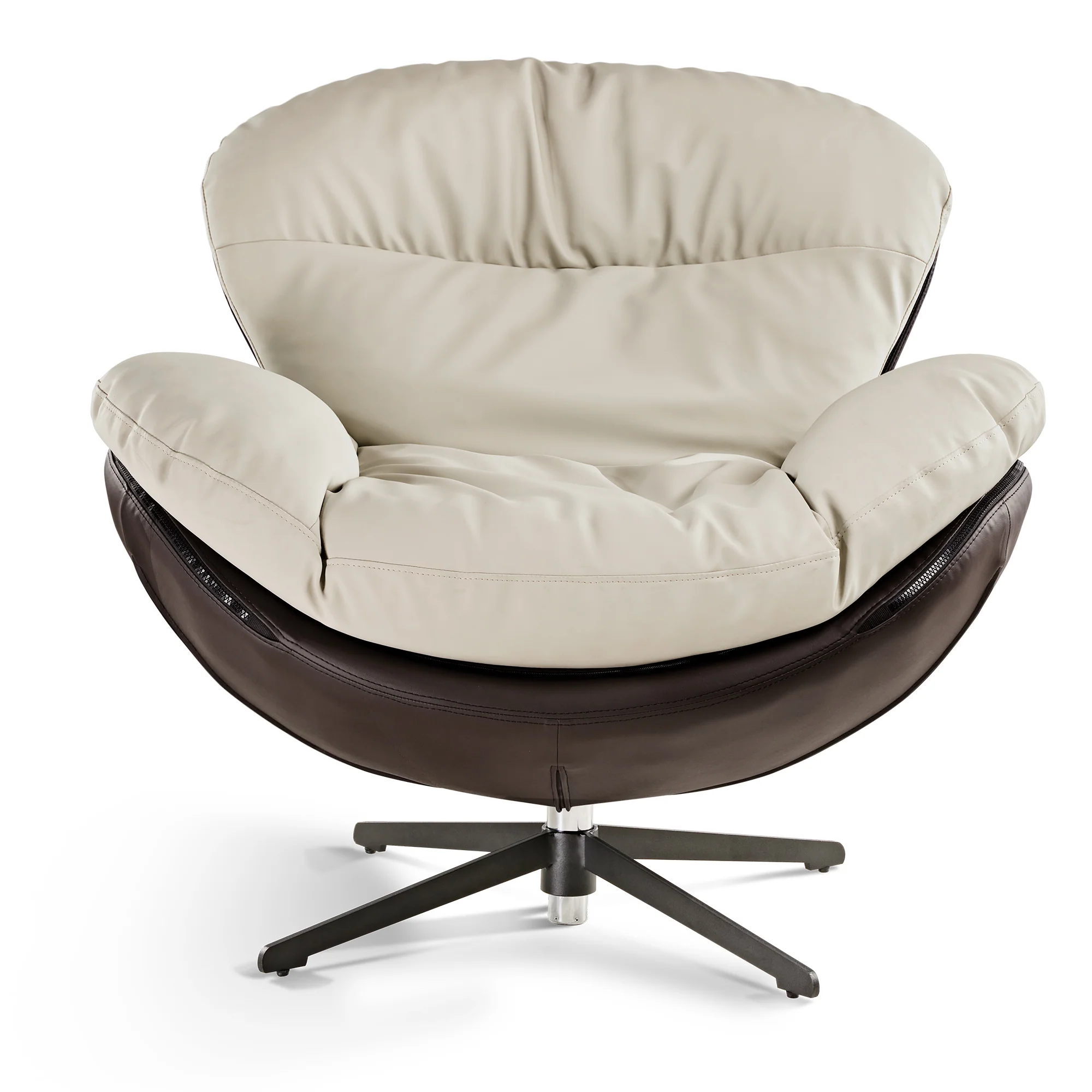 Alexia, Comfy Soft Swivel Lounge Chair, Gray - Image 8