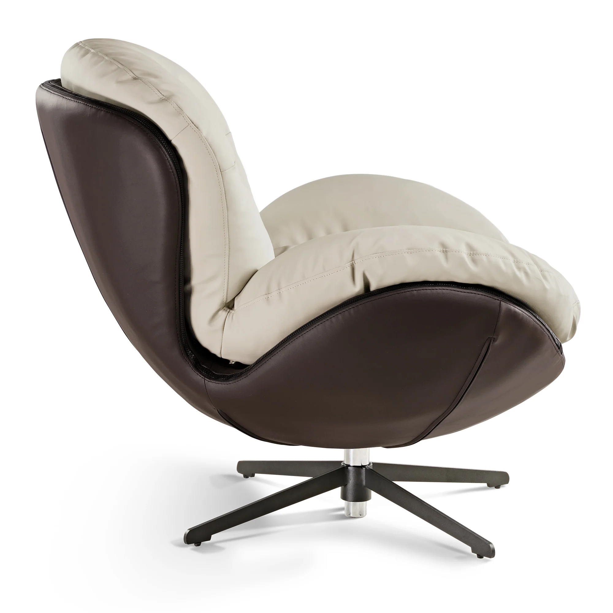 Alexia, Comfy Soft Swivel Lounge Chair, Gray - Image 9