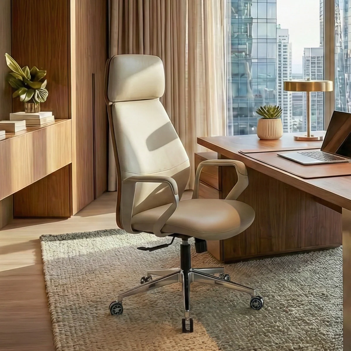 [Coming Soon]Aric, Faux Leather Executive Office Chair - Image 4