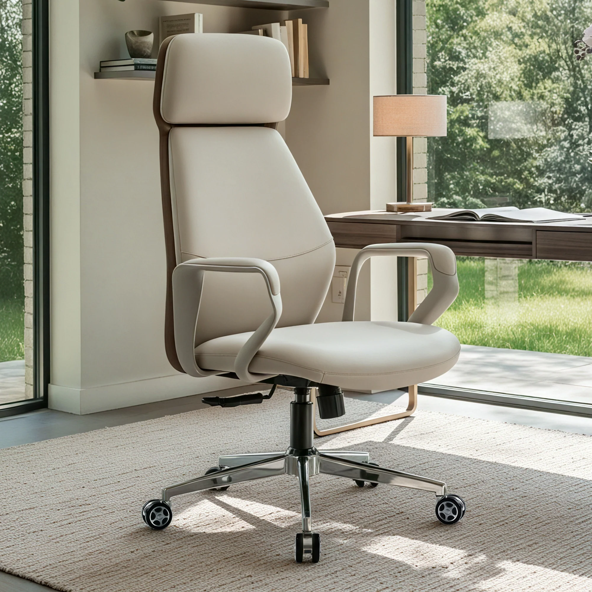 [Coming Soon]Aric, Faux Leather Executive Office Chair - Image 5