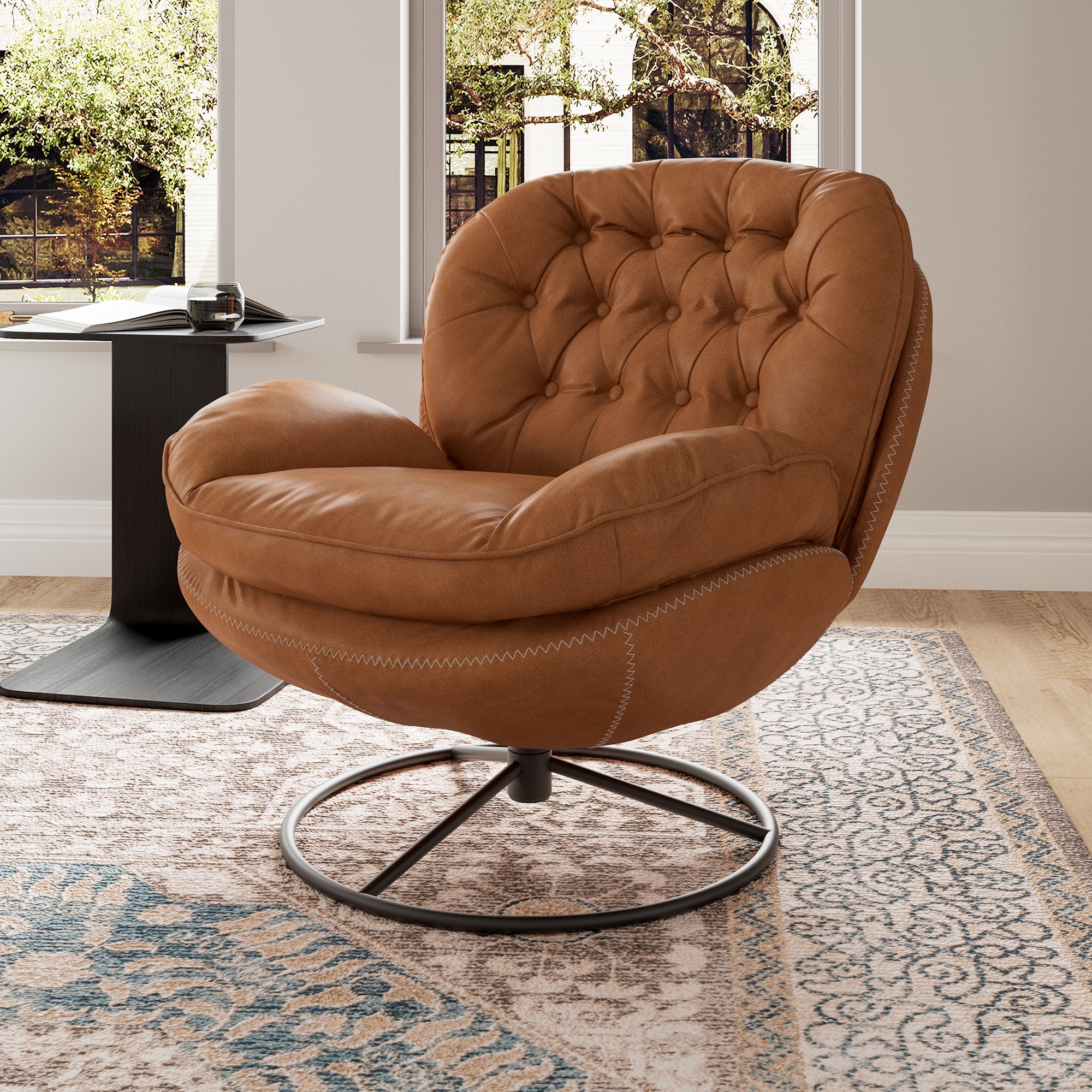 Camden, Modern Swivel Lounge Chair - Image 4