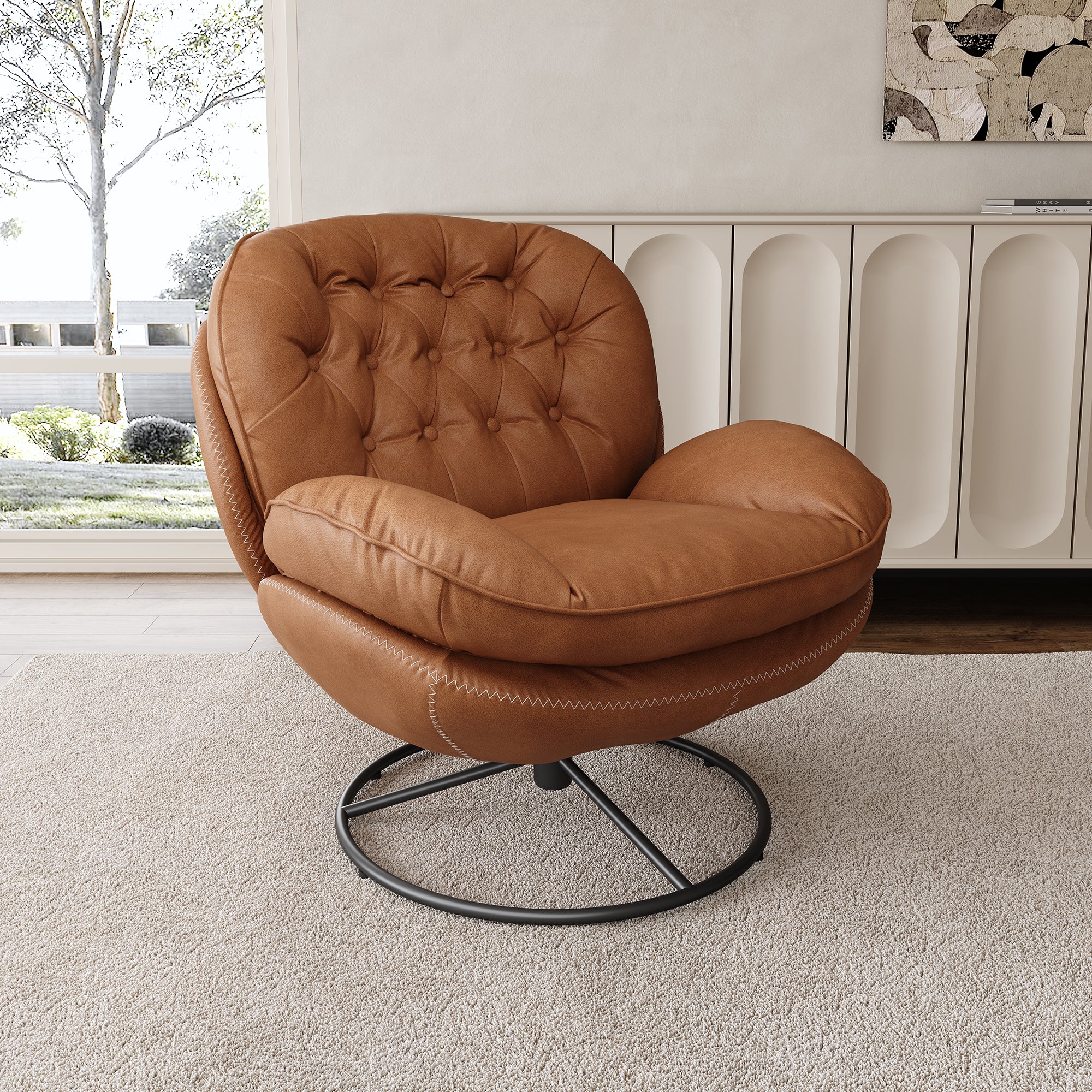 Camden, Modern Swivel Lounge Chair - Image 5
