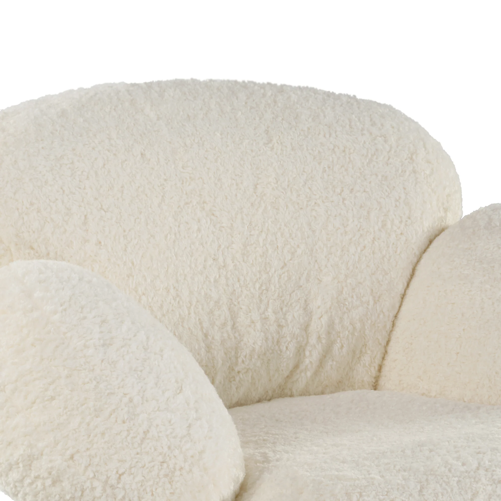 Cara, Modern Comfy Swivel Lounge Chair, White - Image 4