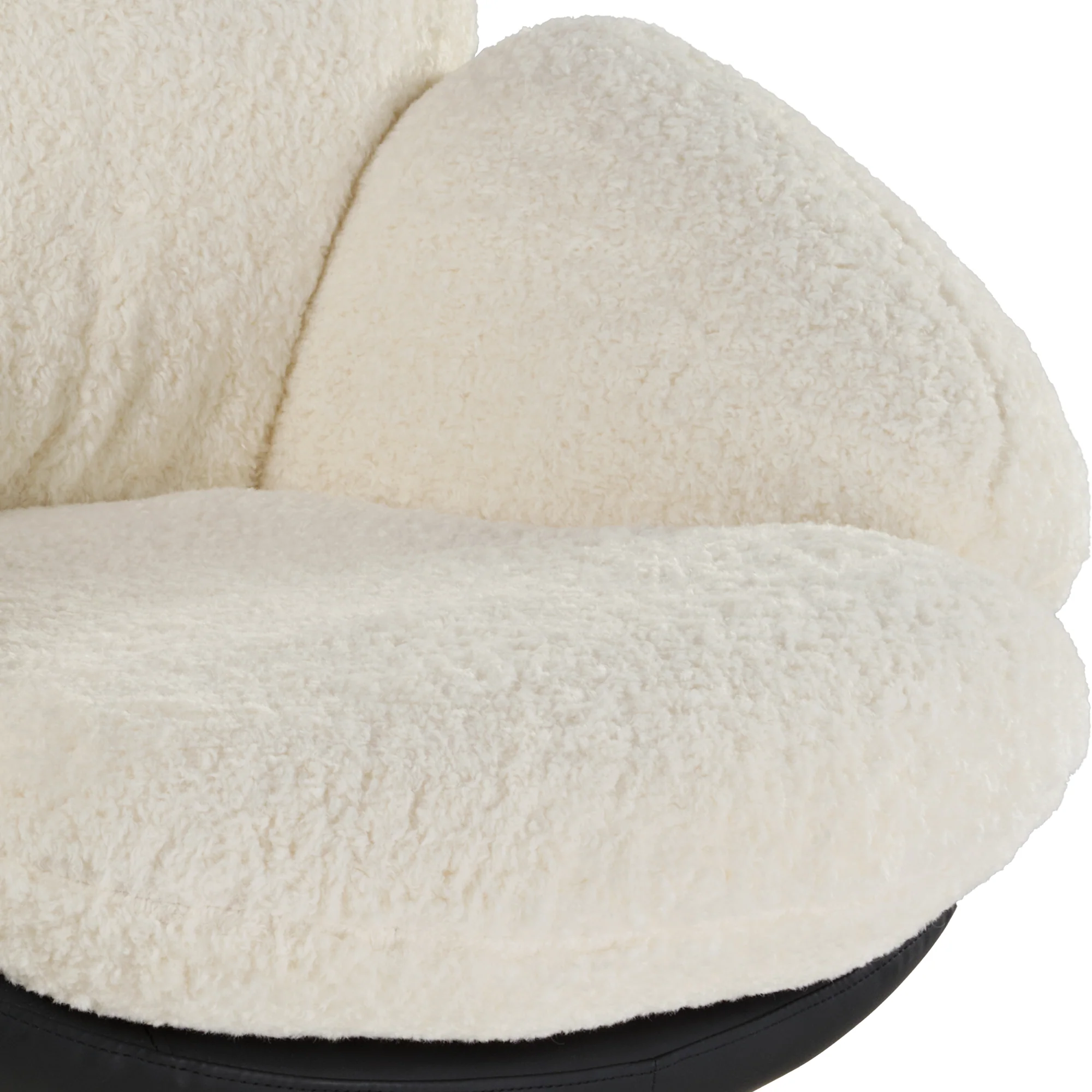 Cara, Modern Comfy Swivel Lounge Chair, White - Image 5