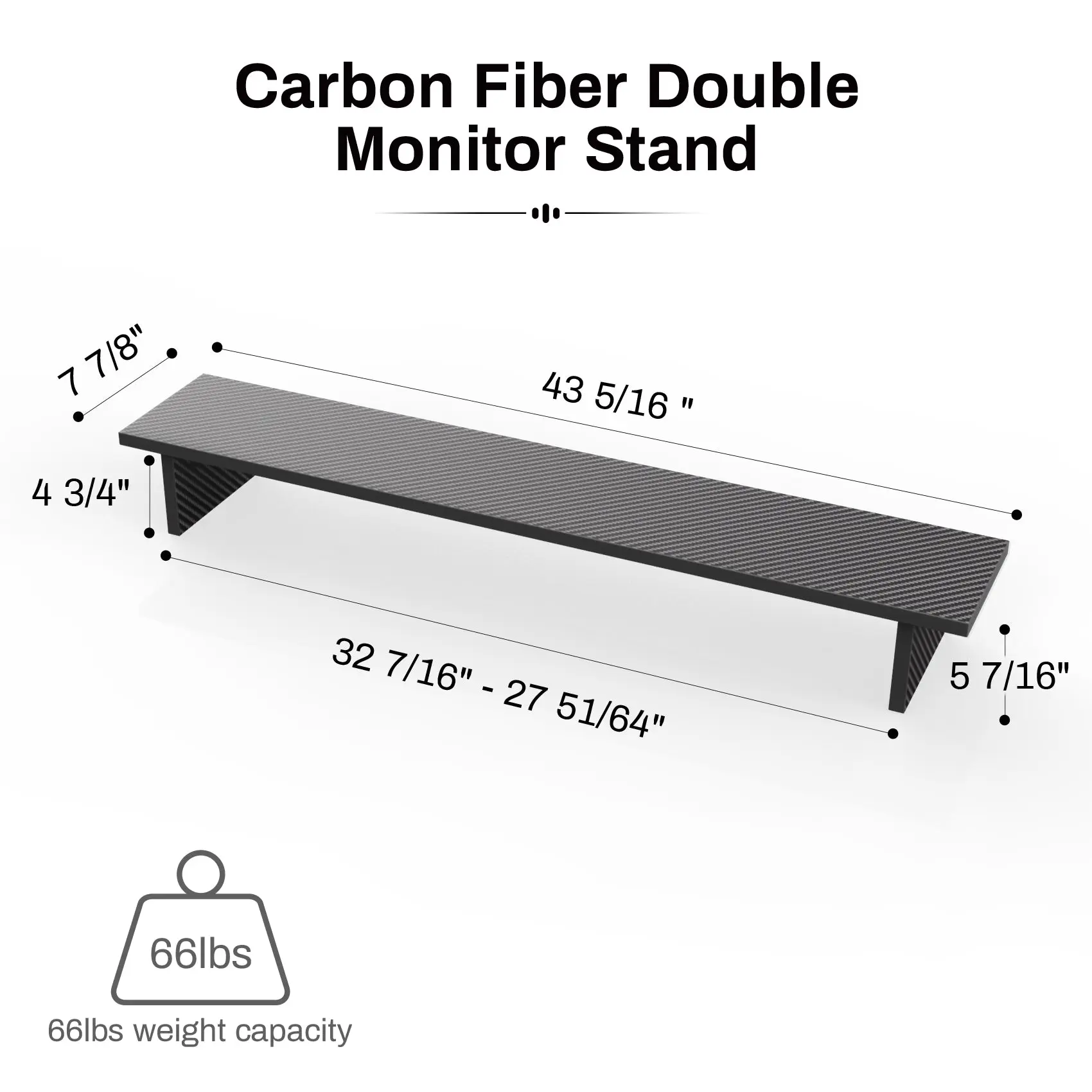 Carbon Fiber Dual Monitor Stand - Image 9