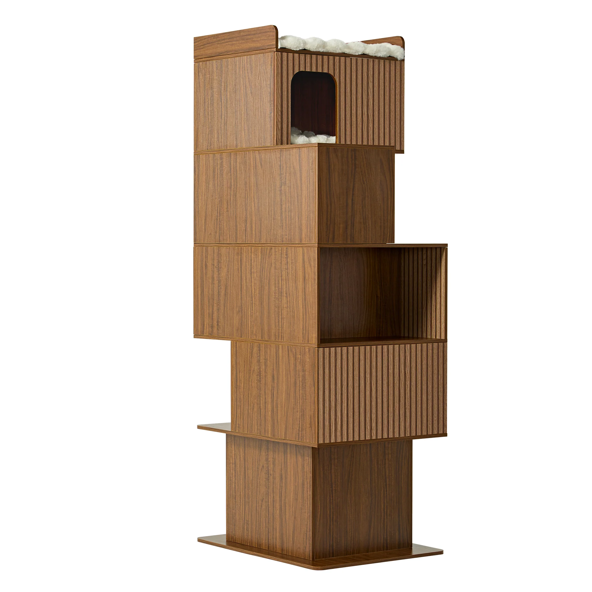 Pawlio, 72" Owner & Pet Shared Bookshelf Cat Tree - Image 14