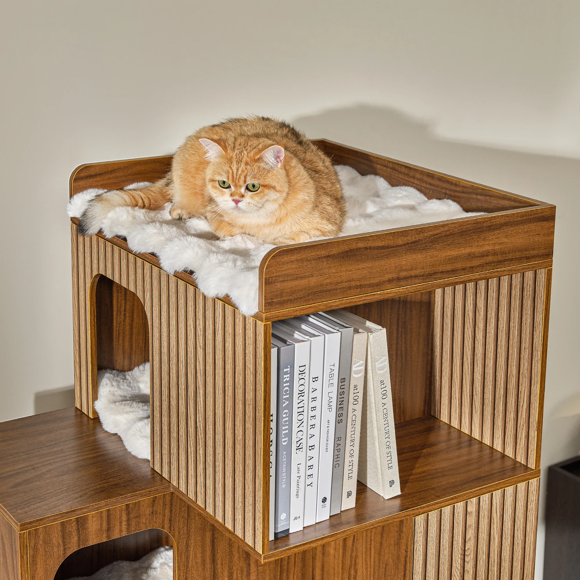 Pawlio, 72" Owner & Pet Shared Bookshelf Cat Tree - Image 6