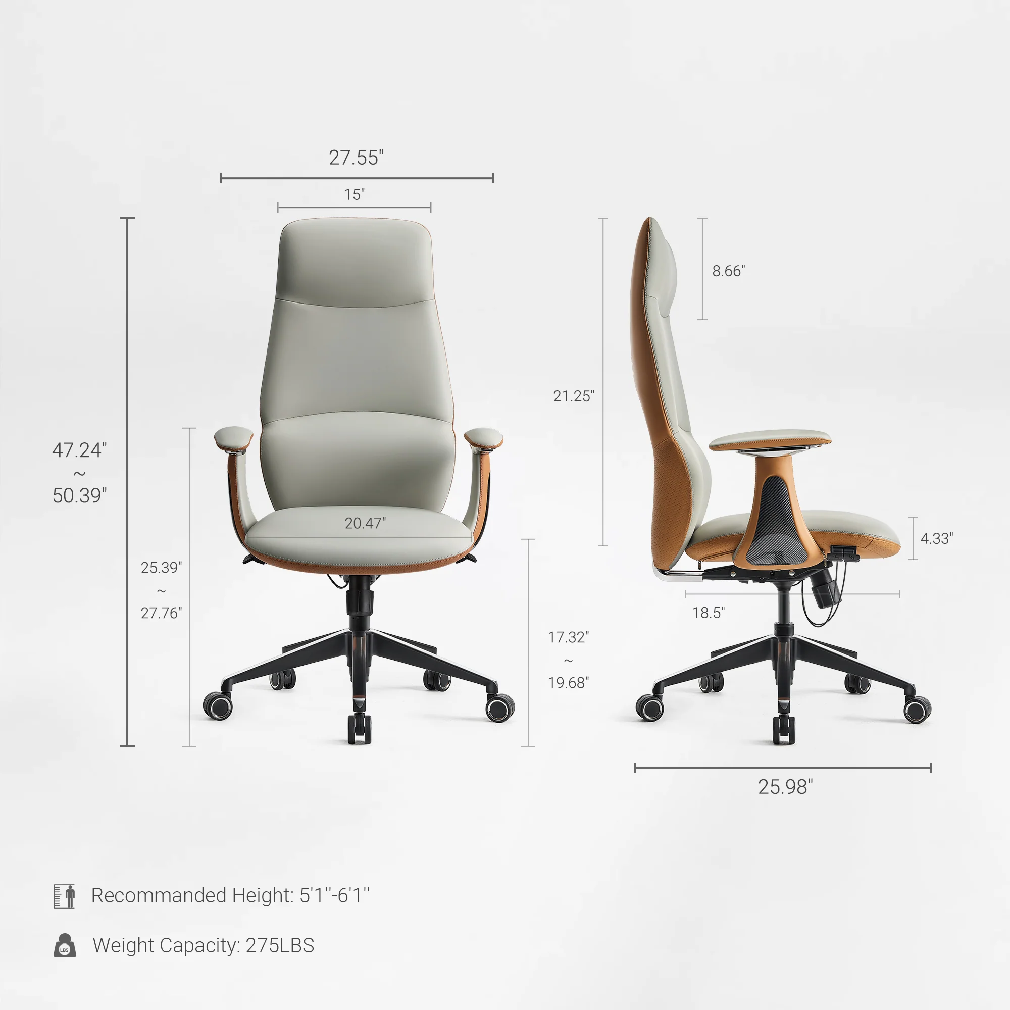 Cruz, Faux Leather Executive Office Chair - Image 19