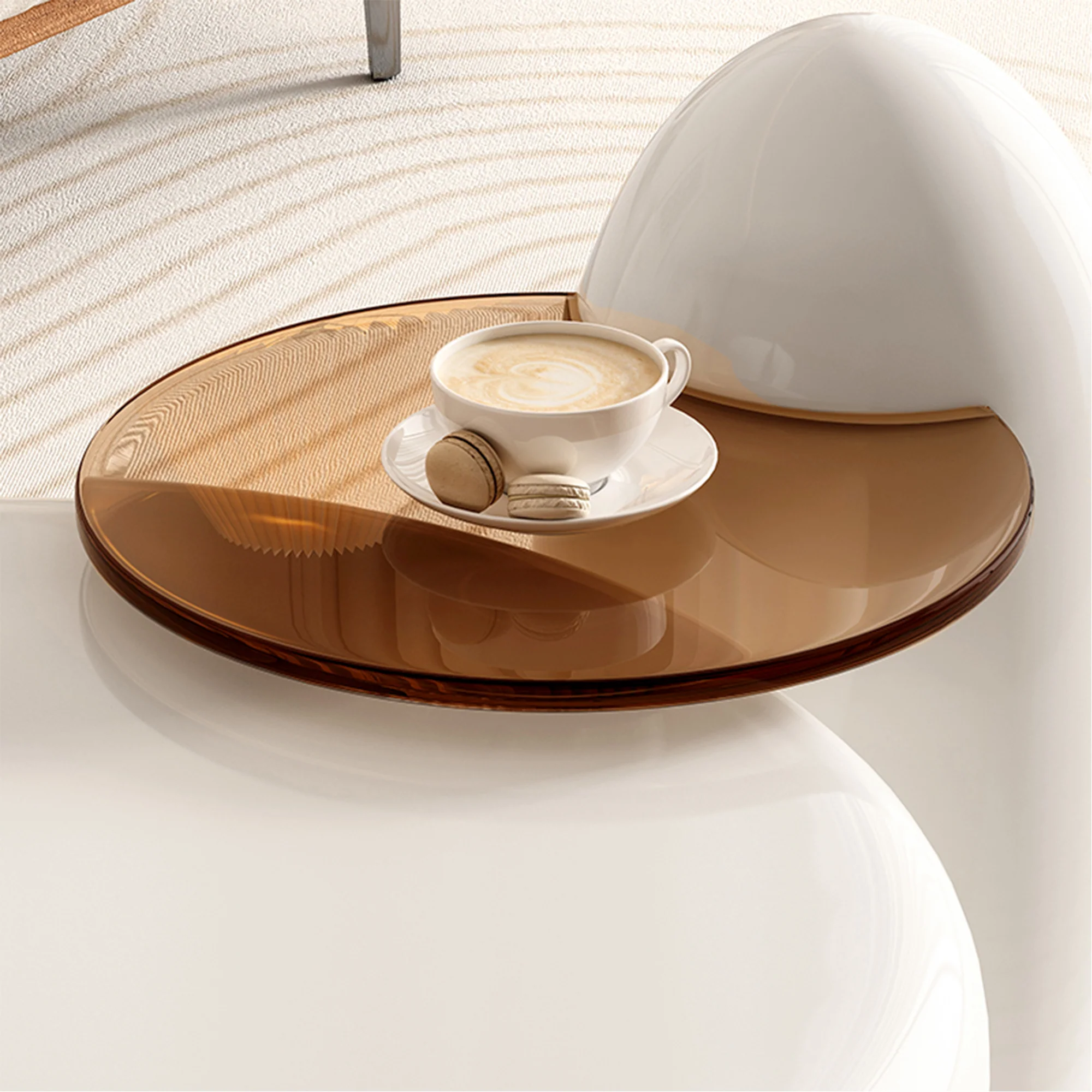 33" Abstract Cat Claw Coffee Table With Penguin Side Table Set - Image 9