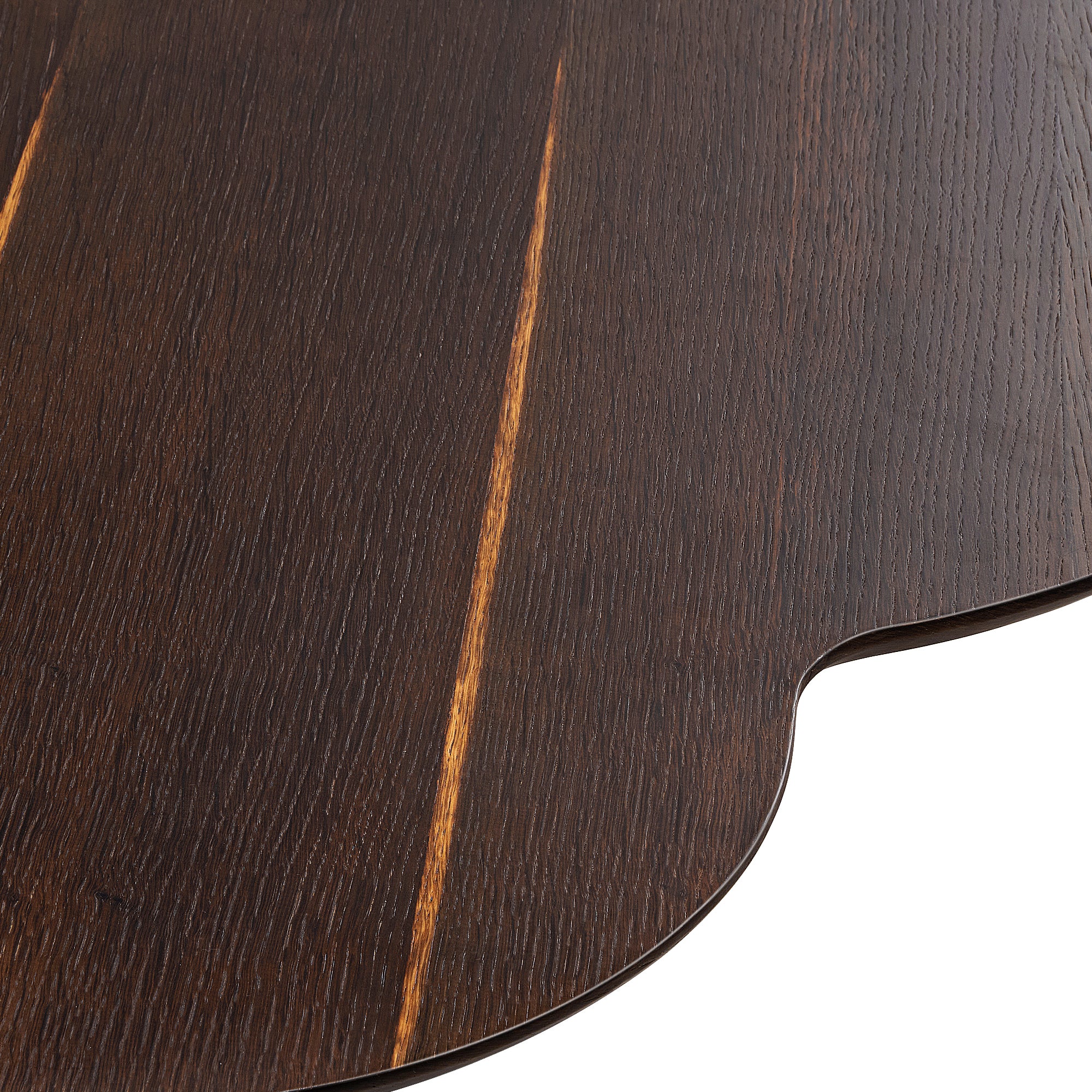 55" Modern Irregular Walnut Coffee Table - Image 8