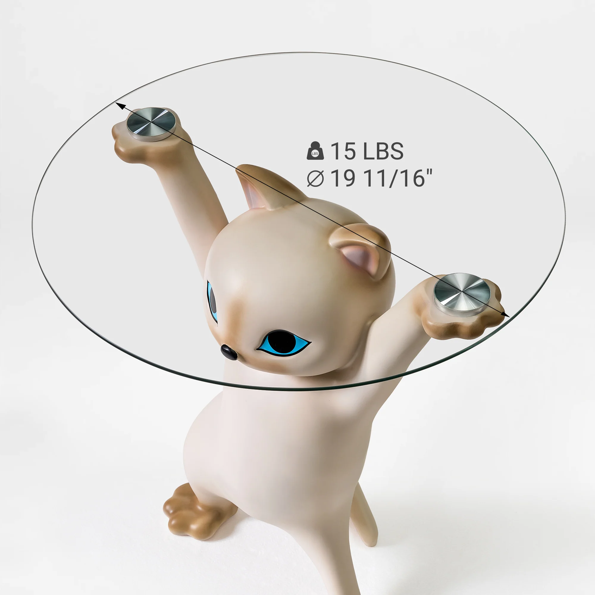 23''H, Enchanting Cat Side Table - Image 7