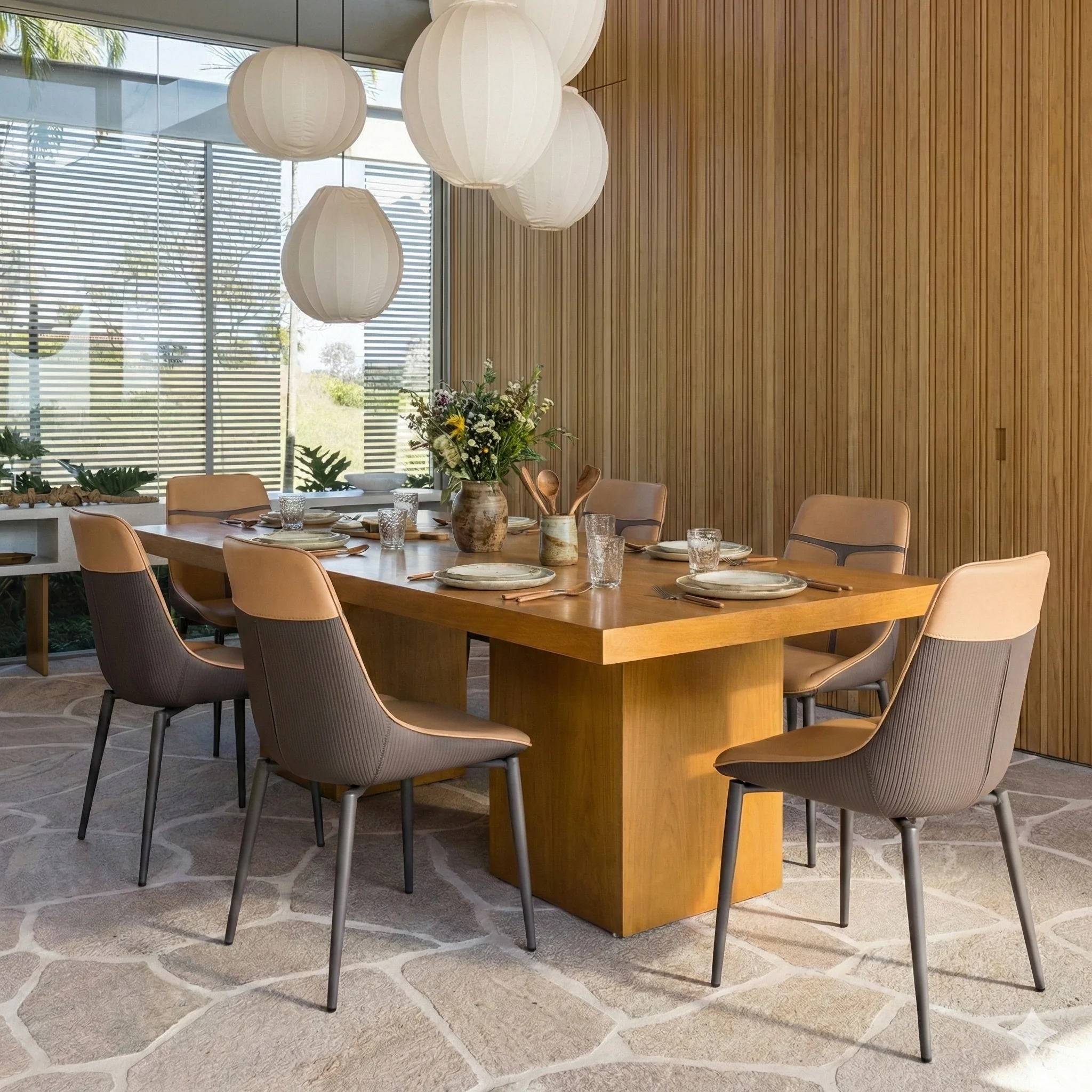 Couture, Upholstered Dining Side Chairs Set of 2, Turmeric & Gray - Image 5