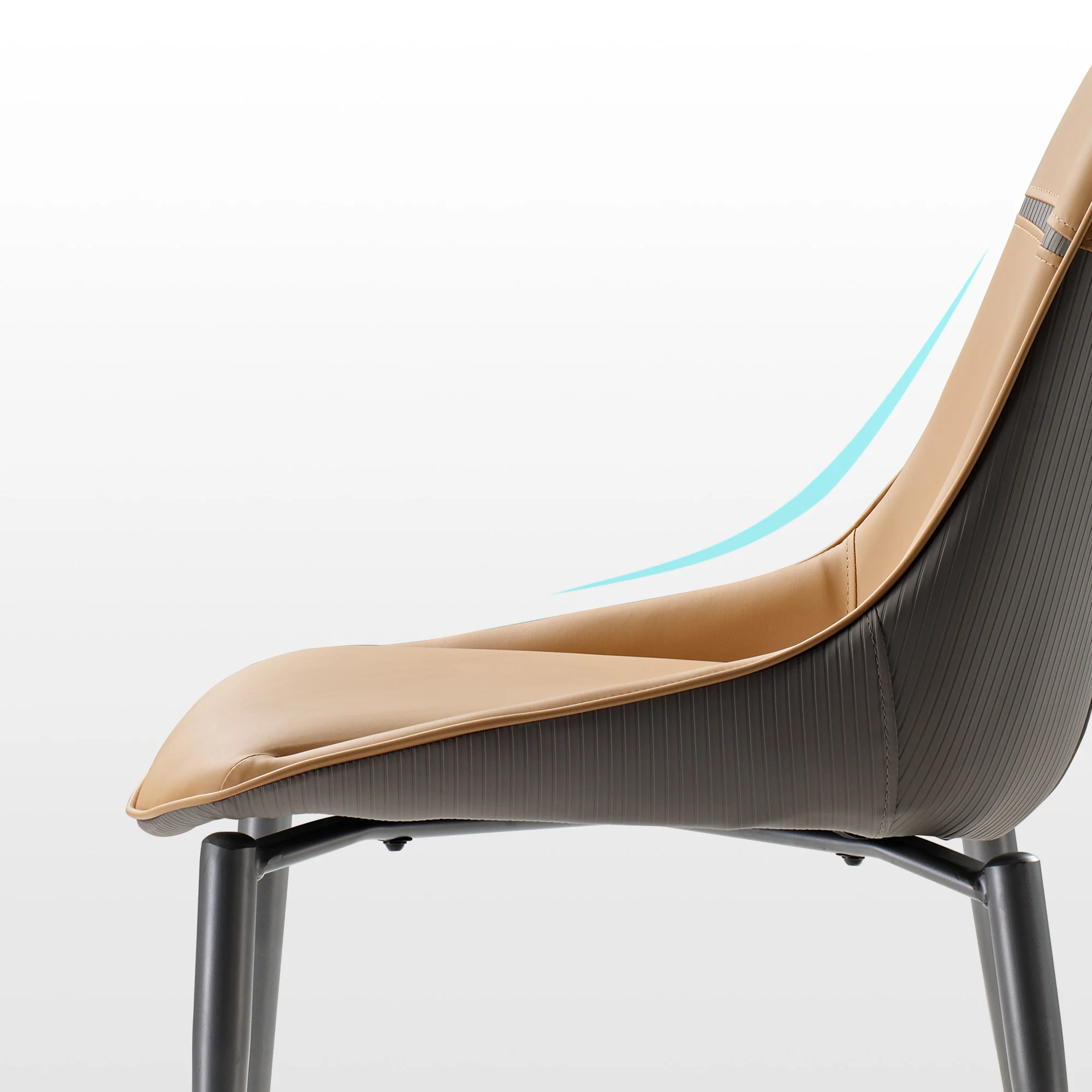 Couture, Upholstered Dining Side Chairs Set of 2, Turmeric & Gray - Image 9