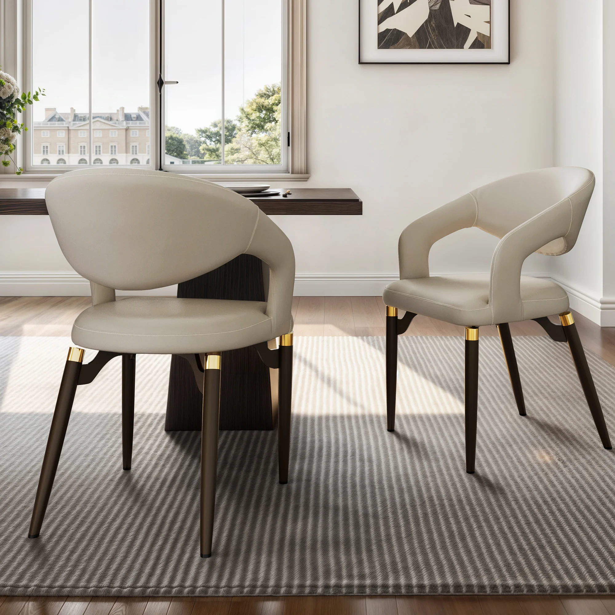 Chantilly Leather Dining Chairs, set of 2 - Image 5