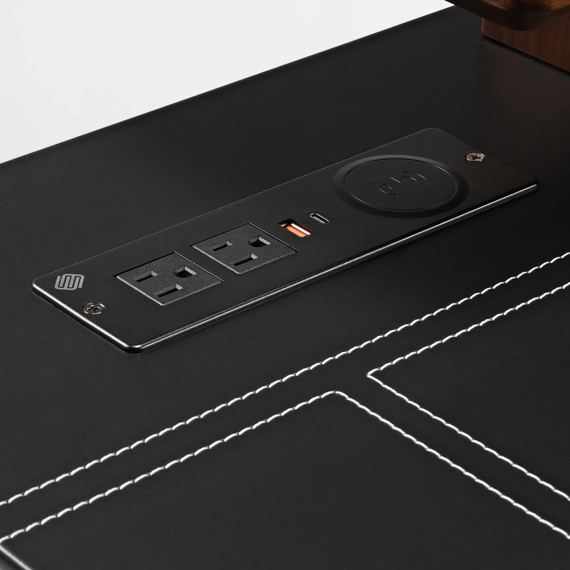 Faux Saddle Leather Adjustable Standing Desk (55"x23") - Image 12