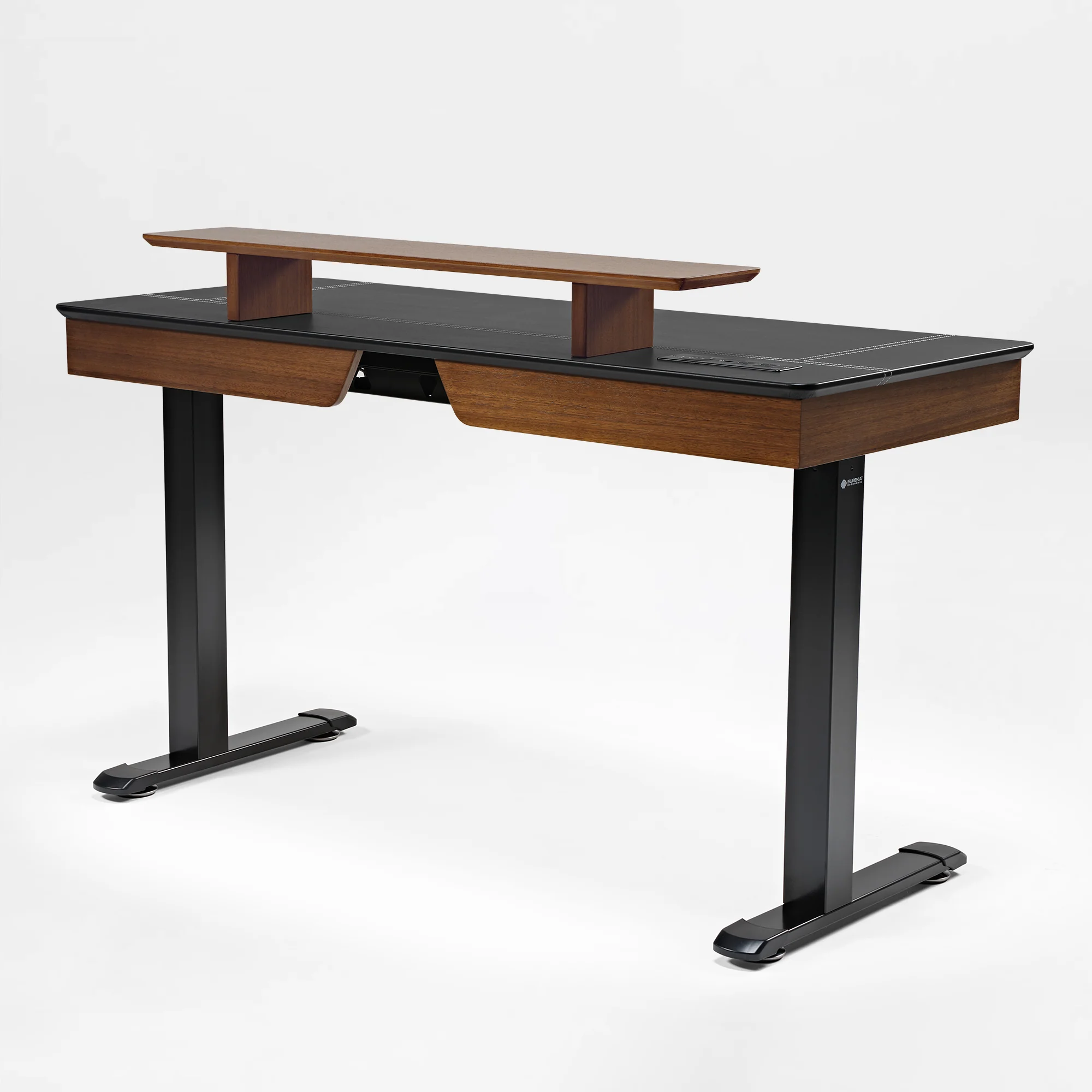 Faux Saddle Leather Adjustable Standing Desk (55"x23") - Image 14