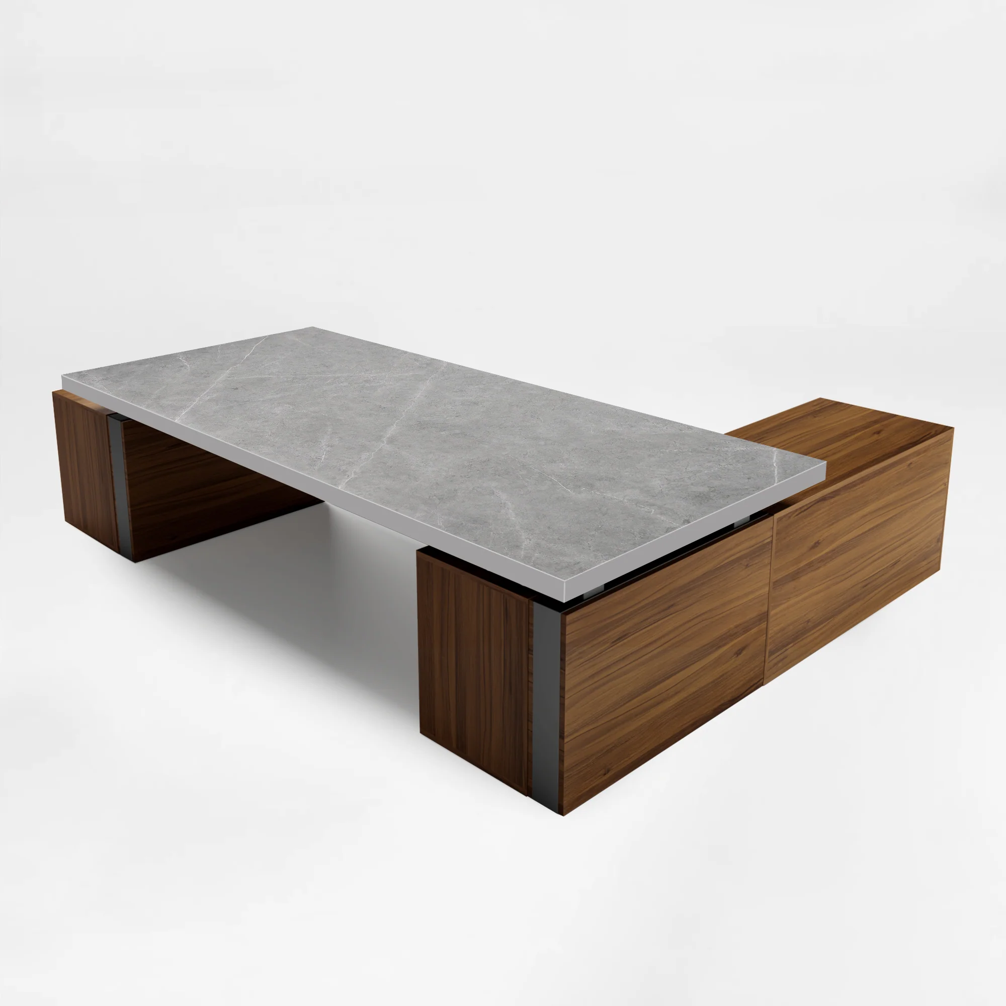 Zen Pro Series, 87"/72" Executive Standing Desk with Cabinets Set - Image 42