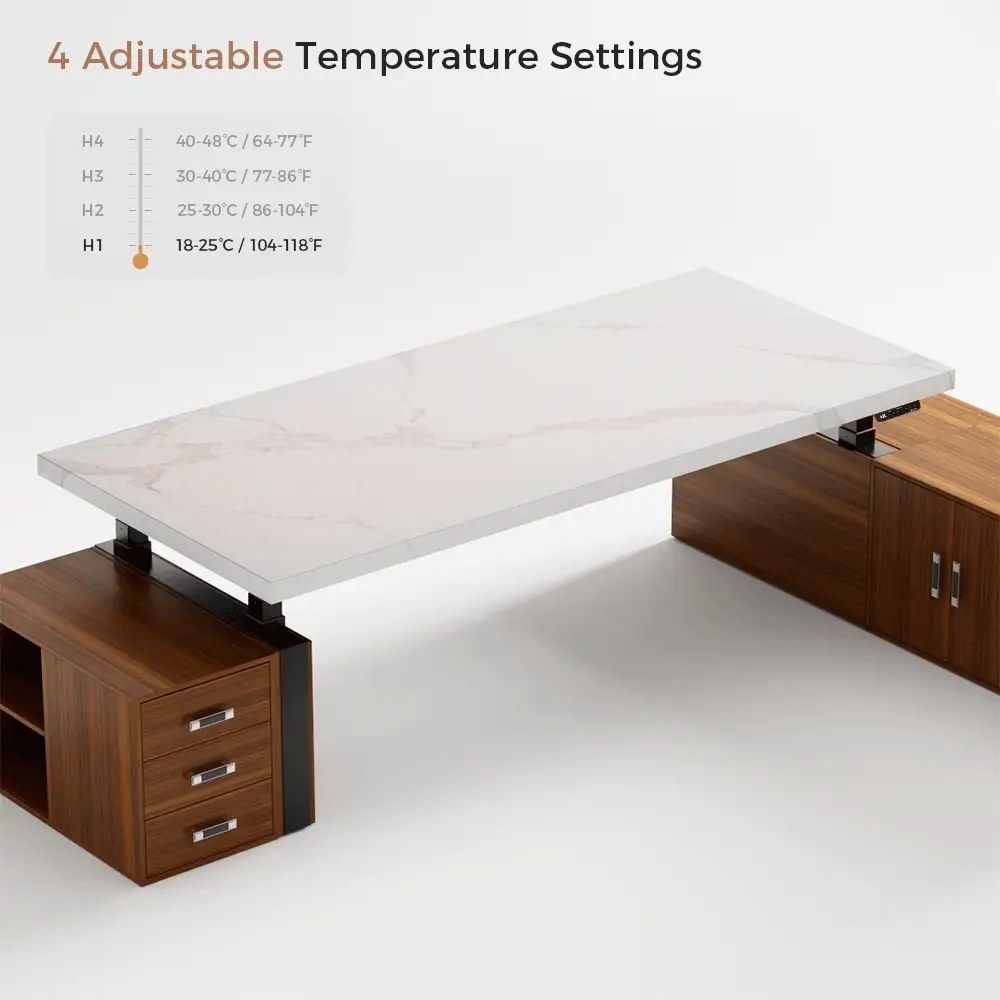 Zen Pro Series, 87"/72" Executive Standing Desk with Cabinets Set - Image 58