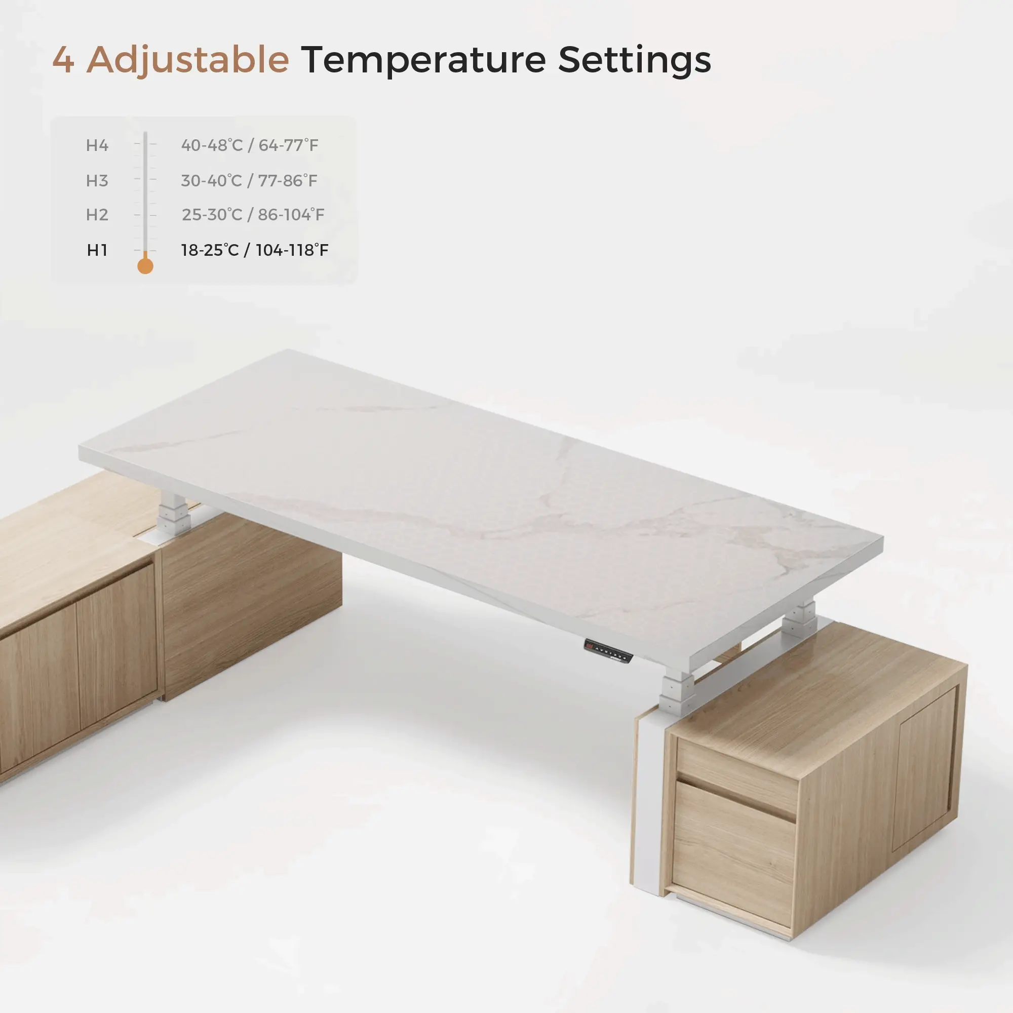 Zen Pro Series, 87"/72" Executive Standing Desk with Cabinets Set - Image 72