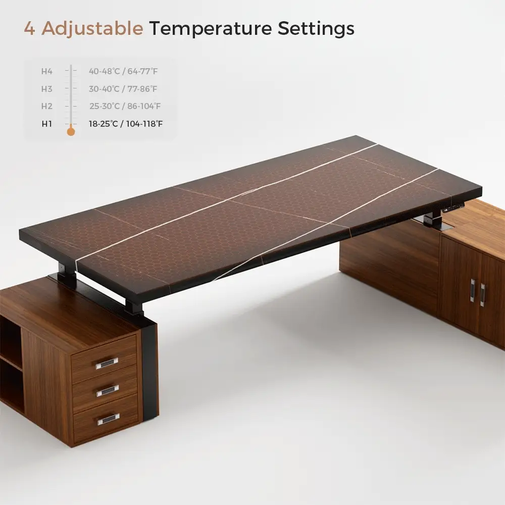 Zen Pro Series, 87"/72" Executive Standing Desk with Cabinets Set - Image 9