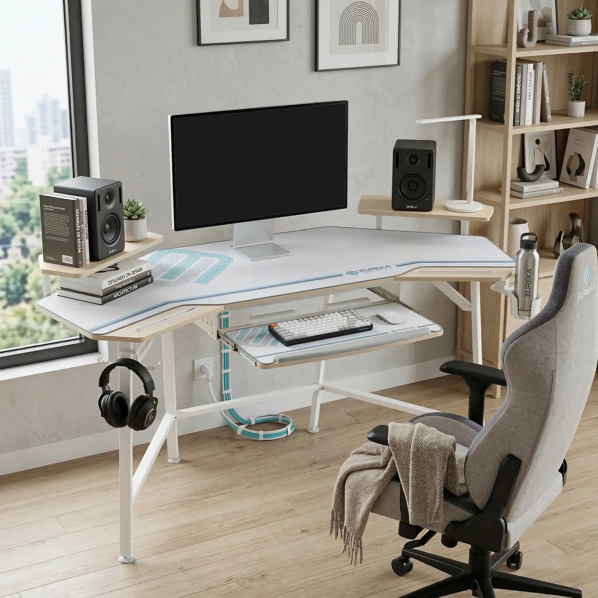 Aero Wing Shaped Studio Desk (73"x23") - Image 16