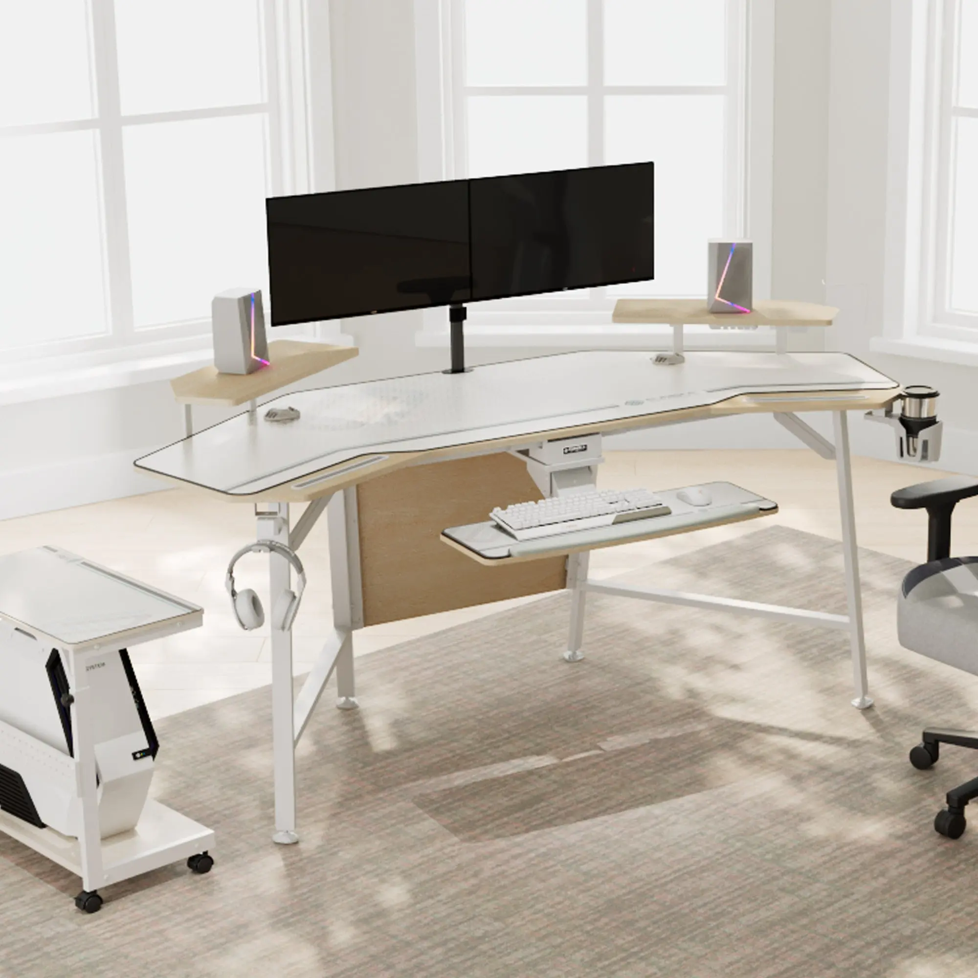 Aero Wing Shaped Studio Desk (73"x23") - Image 18